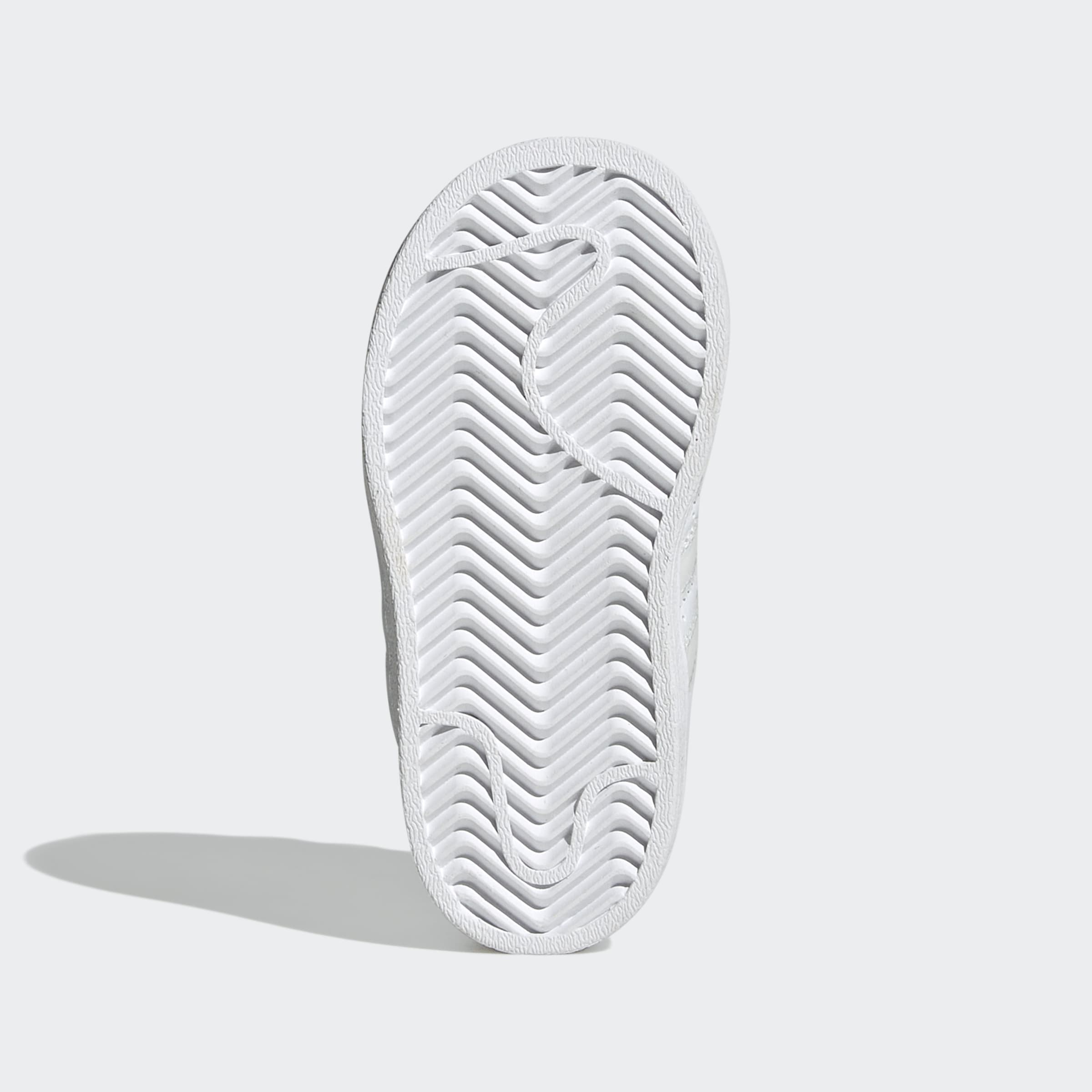 Toddlers adidas Originals Superstar LED Lights Comfort Closure Elastic Lace Shoes Cloud White