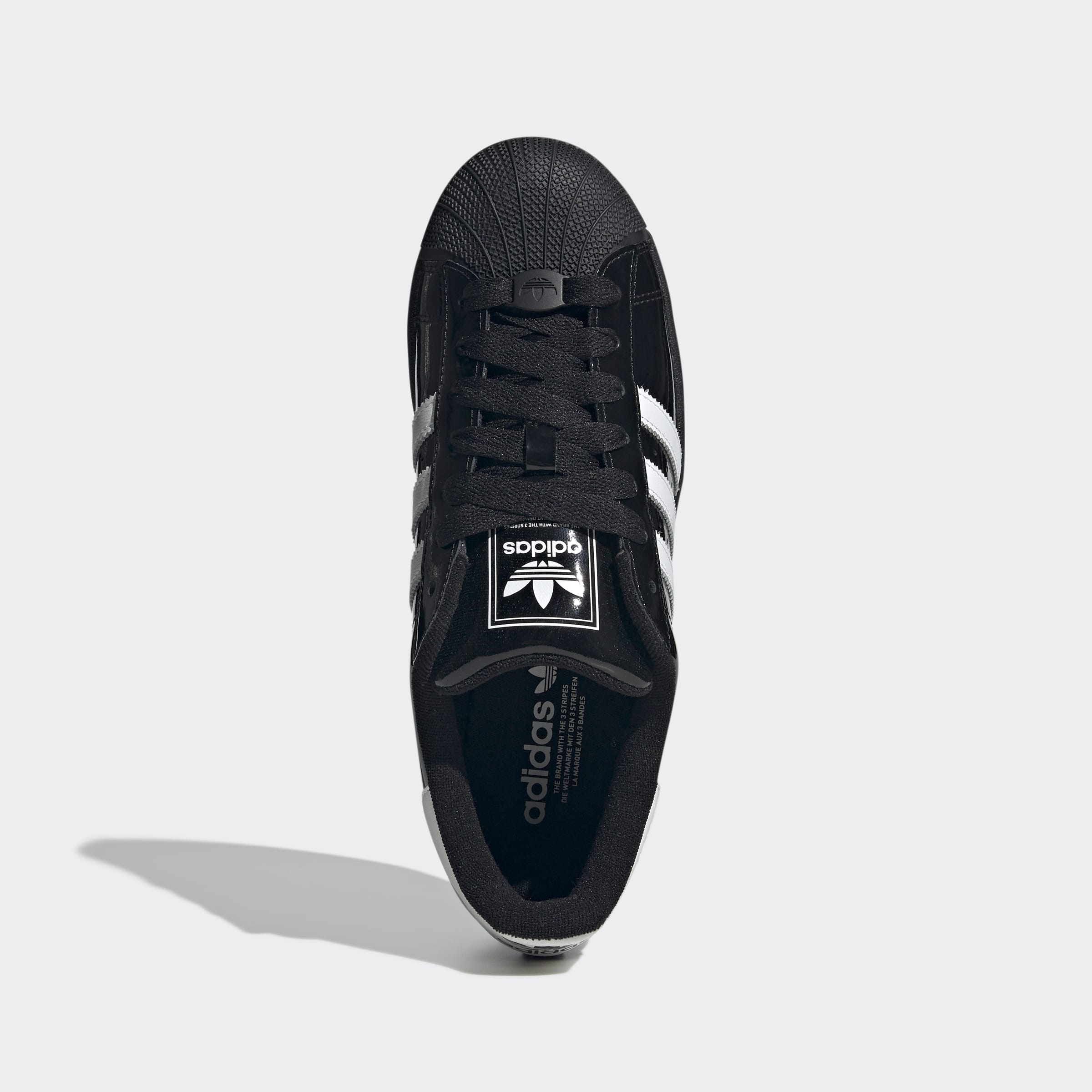 Men's adidas Originals Superstar II Shoes Patent Leather Black