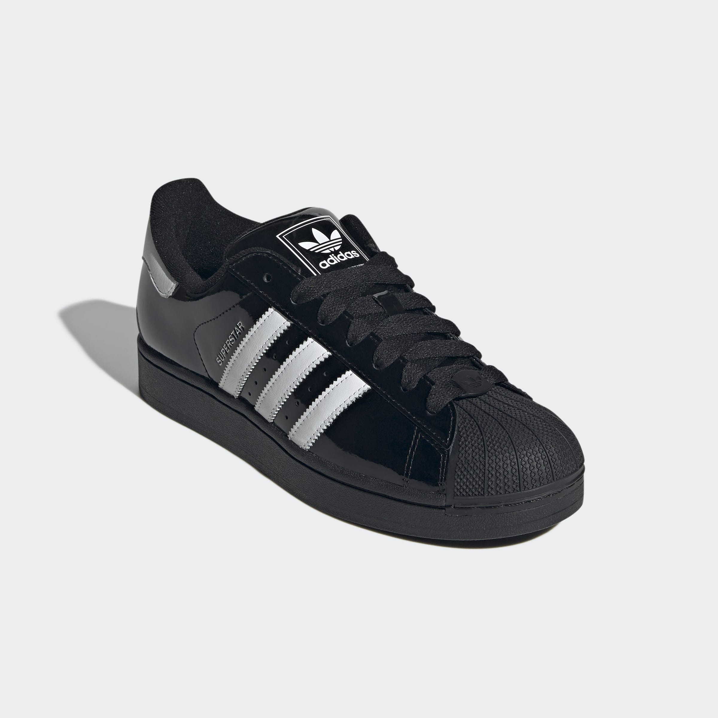 Men's adidas Originals Superstar II Shoes Patent Leather Black