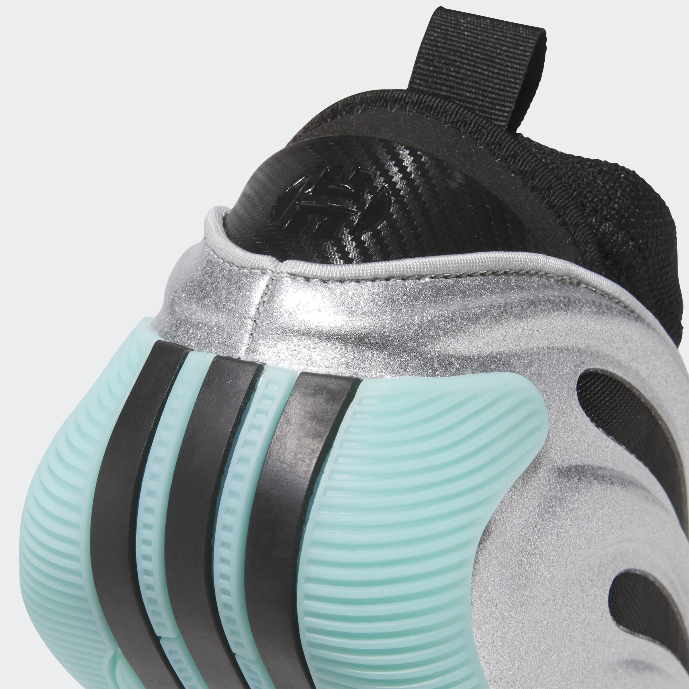 Men's adidas Basketball Harden Vol. 9 Shoes Silver Metallic / Core Black / Flash Aqua