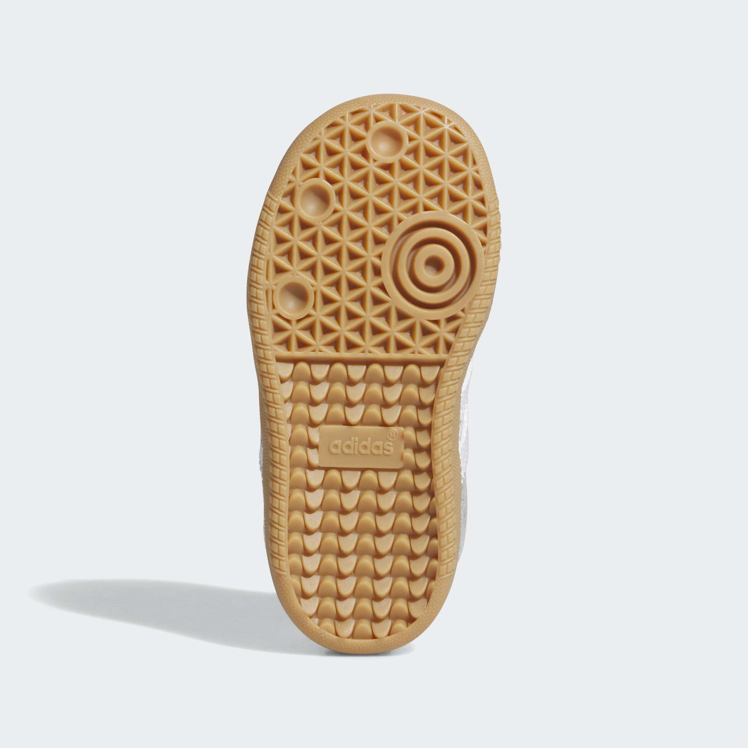 Toddlers adidas Originals Samba OG Shoes Silver Metallic / Cloud White / Gum