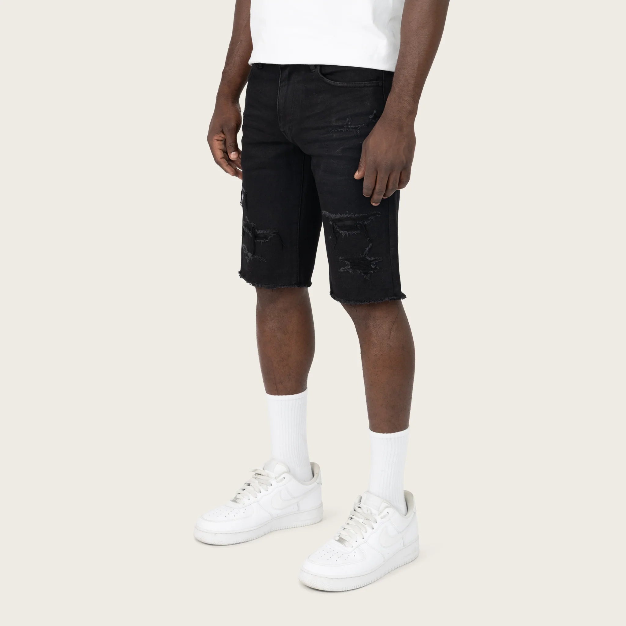 Men's Smoke Rise 12" Slim Essential Jean Shorts Glow Black