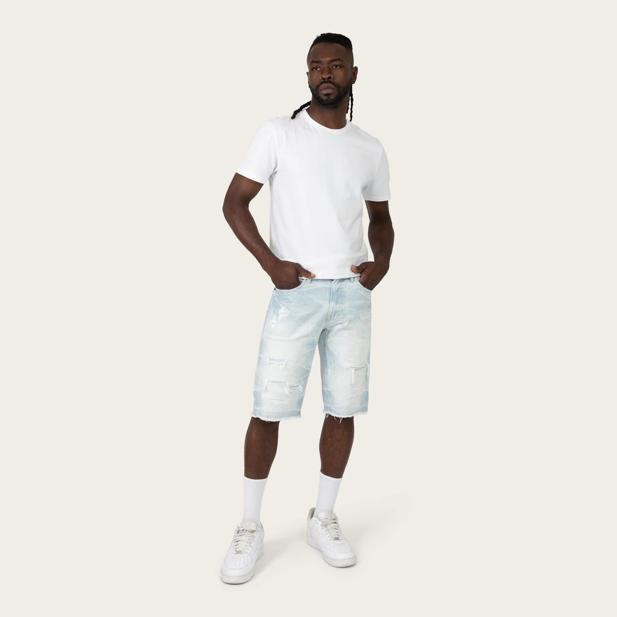 Men's Smoke Rise 12" Slim Essential Jean Shorts Peyton Blue