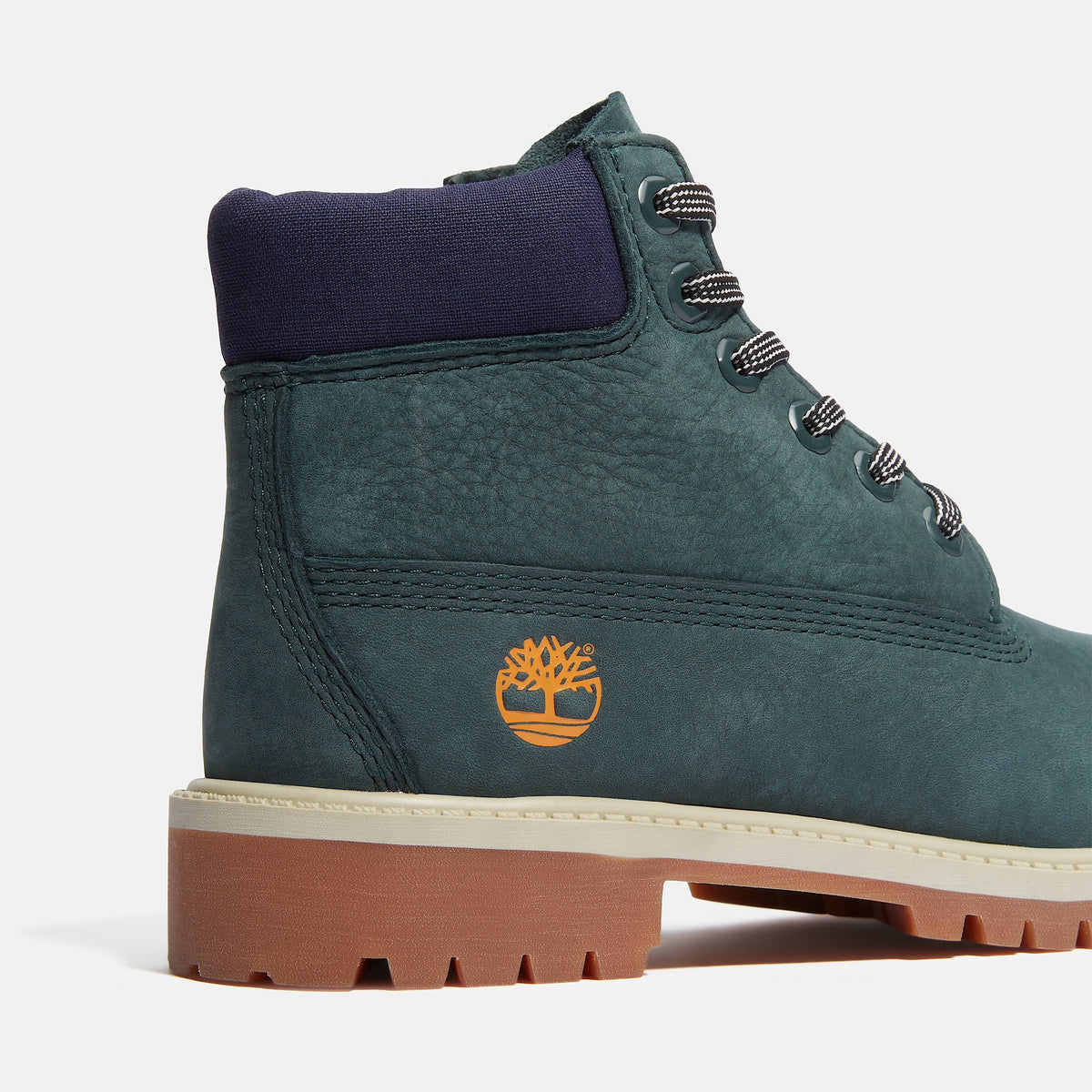 Big Kids Timberland Premium 6-Inch Waterproof Boots Dark Green Nubuck