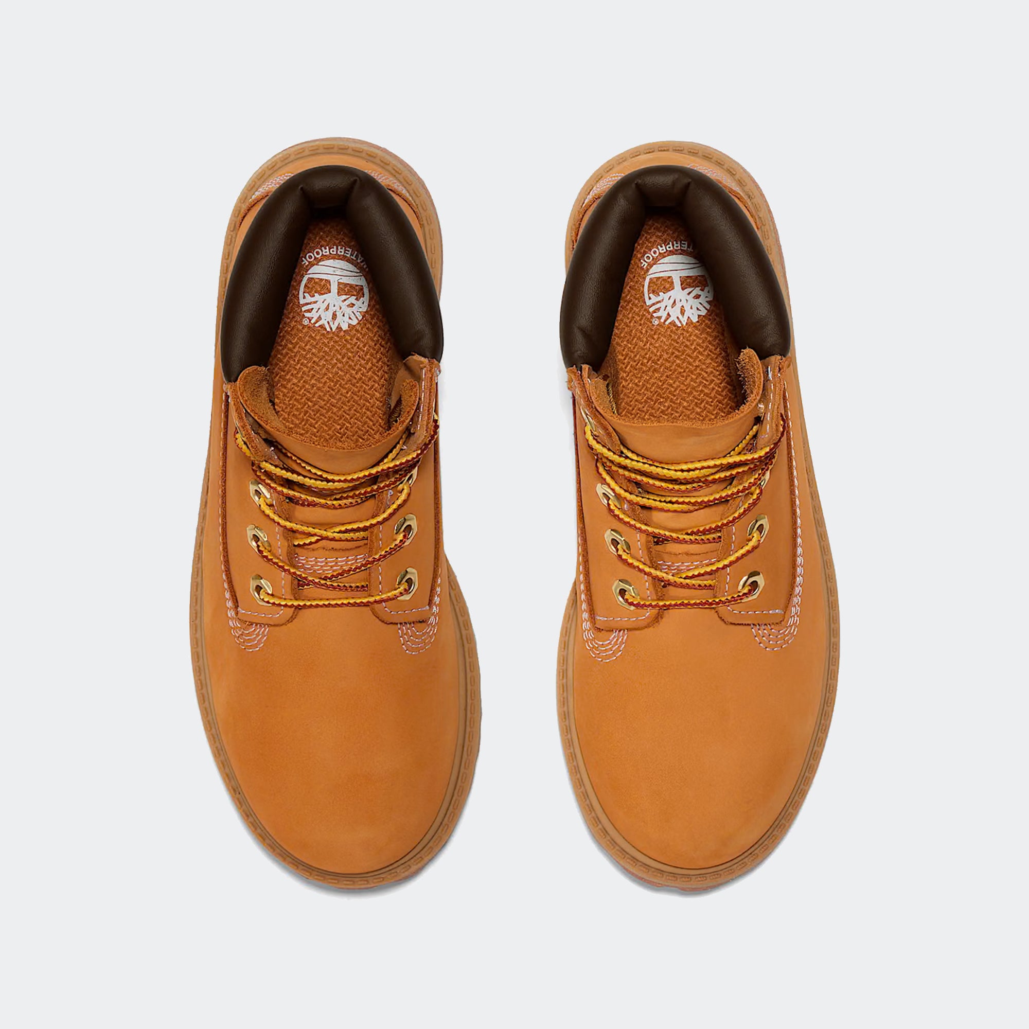 Big Kid Timberland Premium 6-Inch Waterproof Boots Wheat