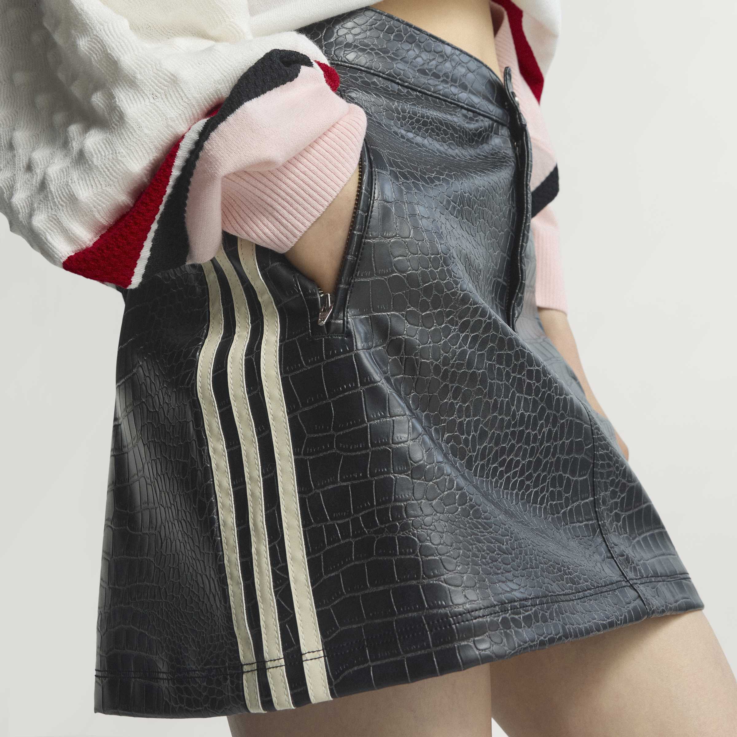 Women's adidas Originals Pleather Mini Skirt Black