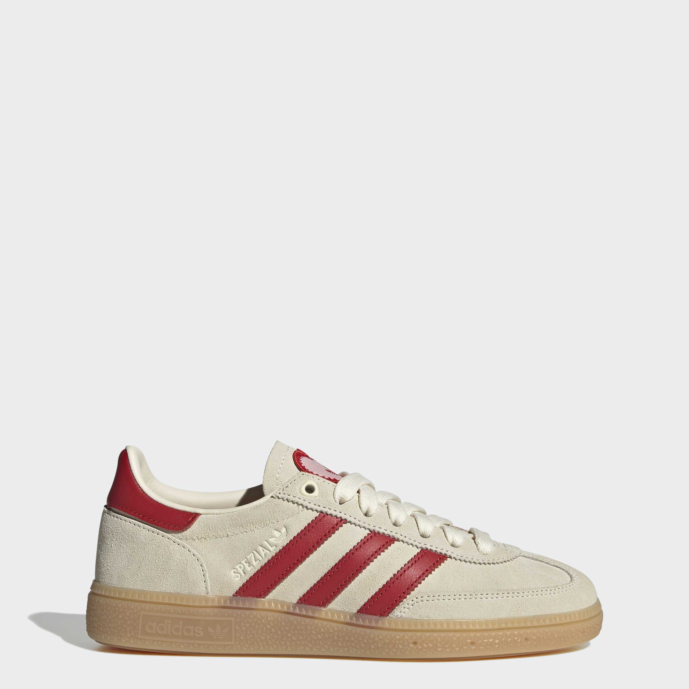 Women's adidas Originals Handball Spezial Shoes Cream White / Better Scarlet