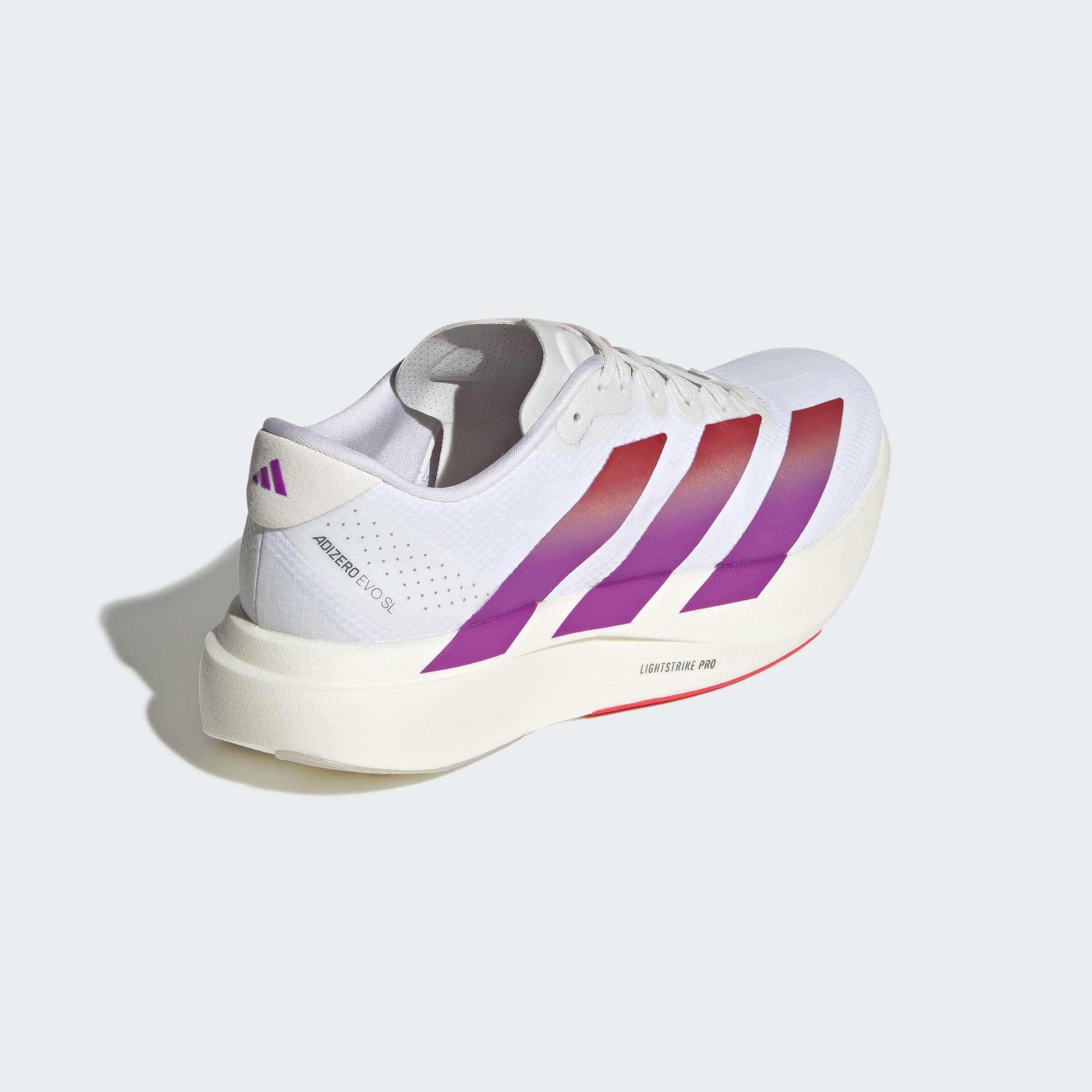 Men's adidas Running Adizero Evo SL Woven Shoes White / Lucid Red
