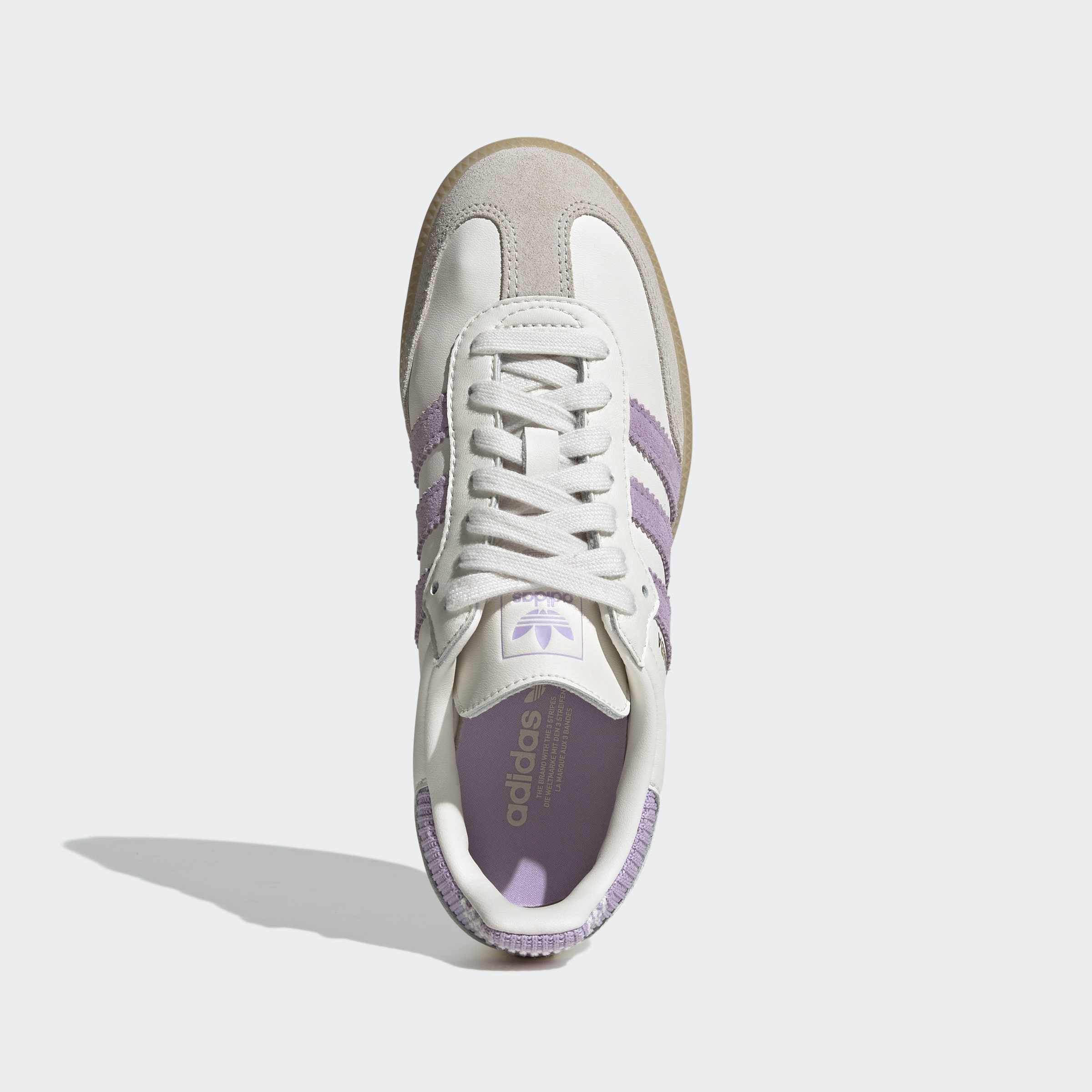 Big Kids adidas Originals Samba OG Shoes Cloud White / Powder Plum