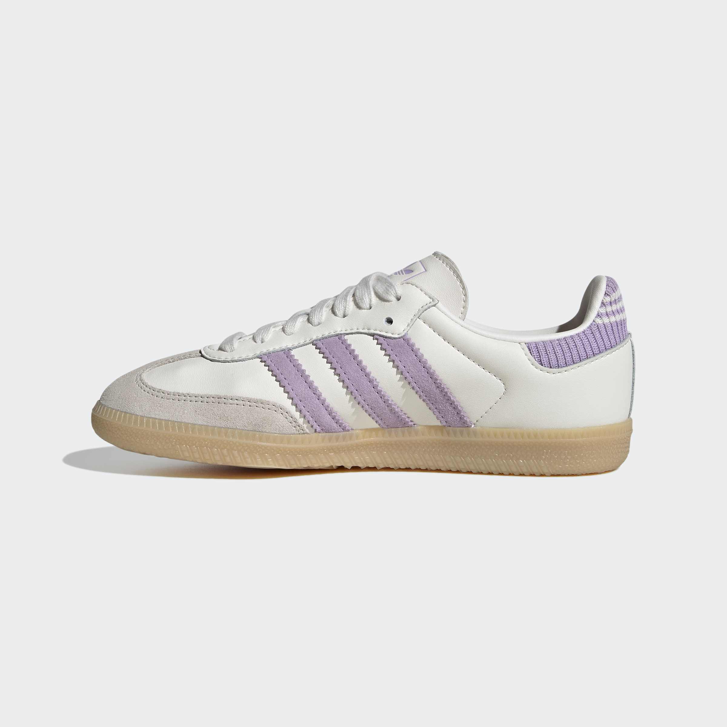 Big Kids adidas Originals Samba OG Shoes Cloud White / Powder Plum