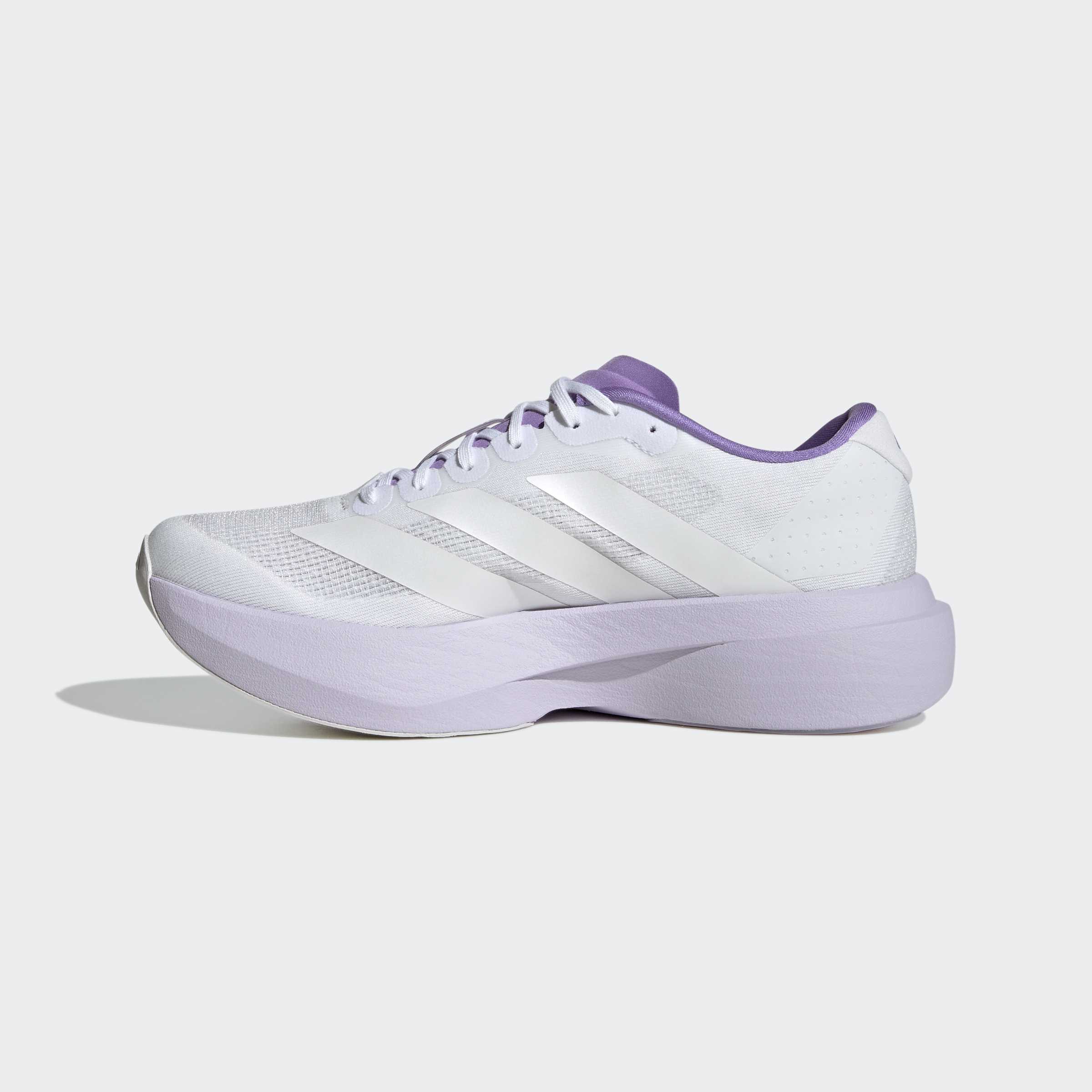 Women's adidas Running Adizero Evo SL Shoes Cloud White / Purple Tint / Zero Metallic