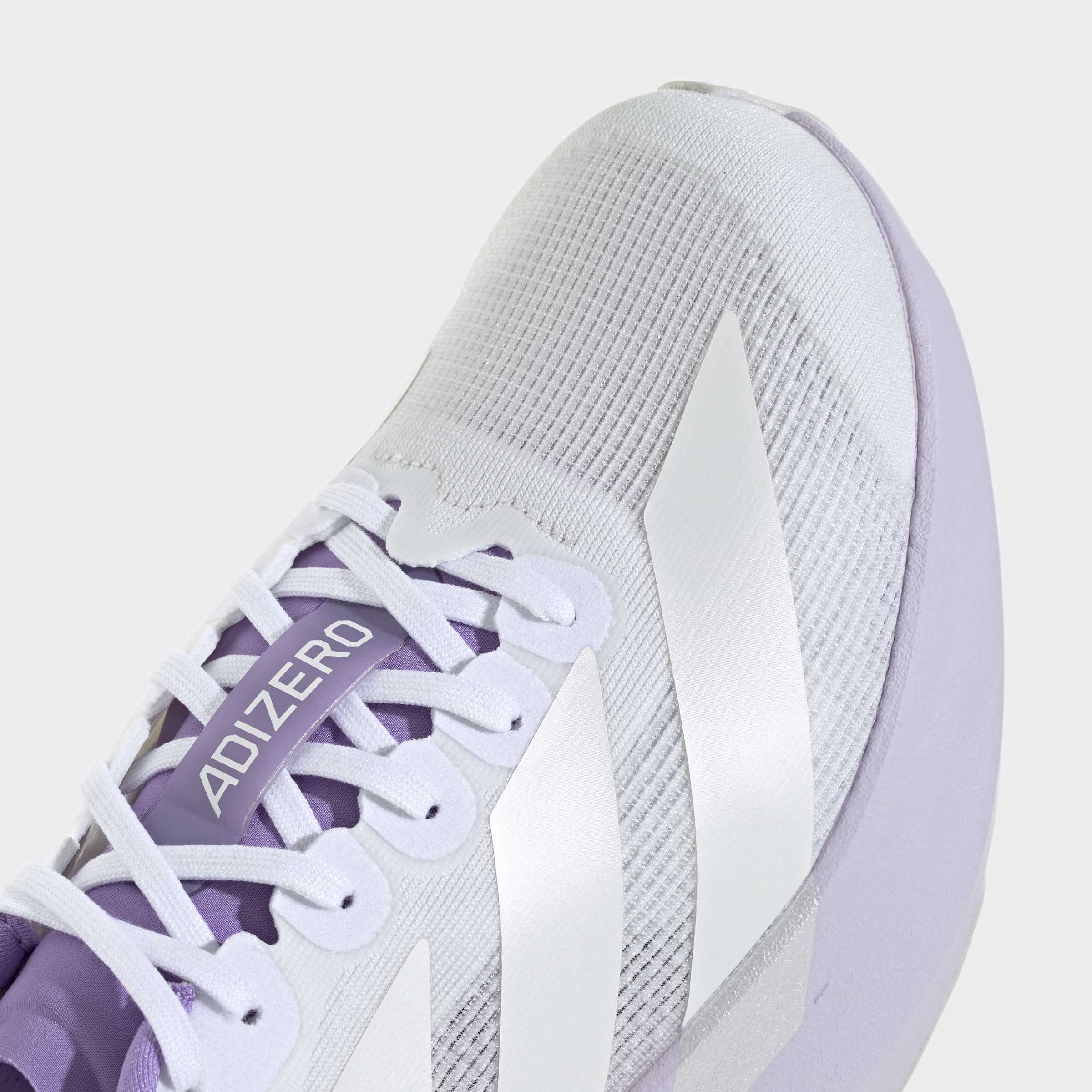 Women's adidas Running Adizero Evo SL Shoes Cloud White / Purple Tint / Zero Metallic