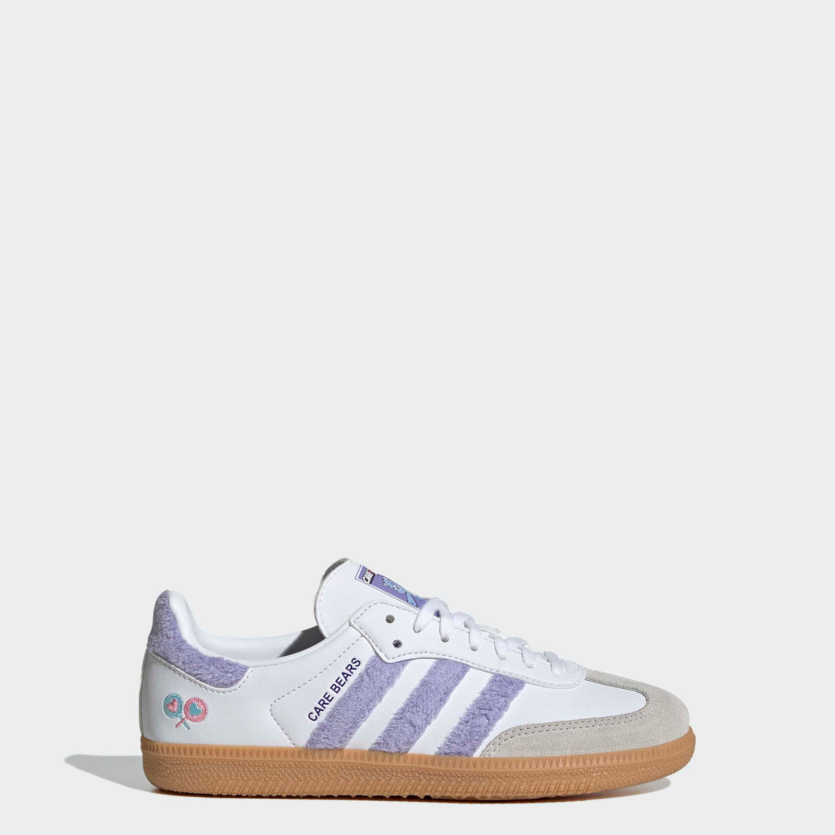 Big Kids adidas Originals X Care Bears Samba OG Shoes Light Purple KJ7688