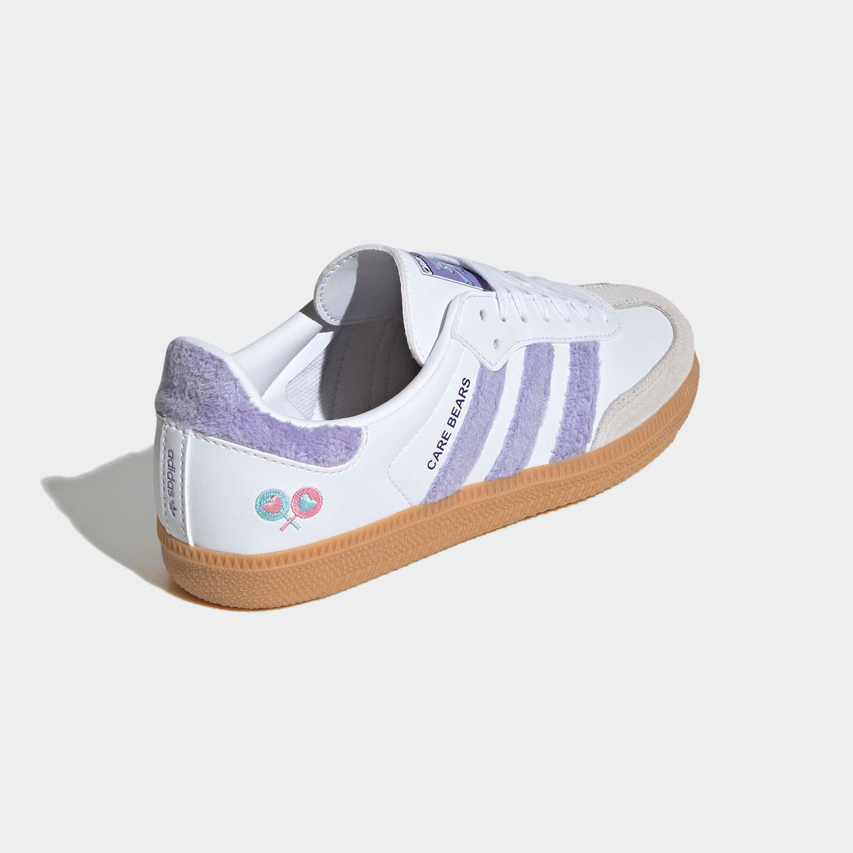 Big Kids adidas Originals X Care Bears Samba OG Shoes Light Purple KJ7688