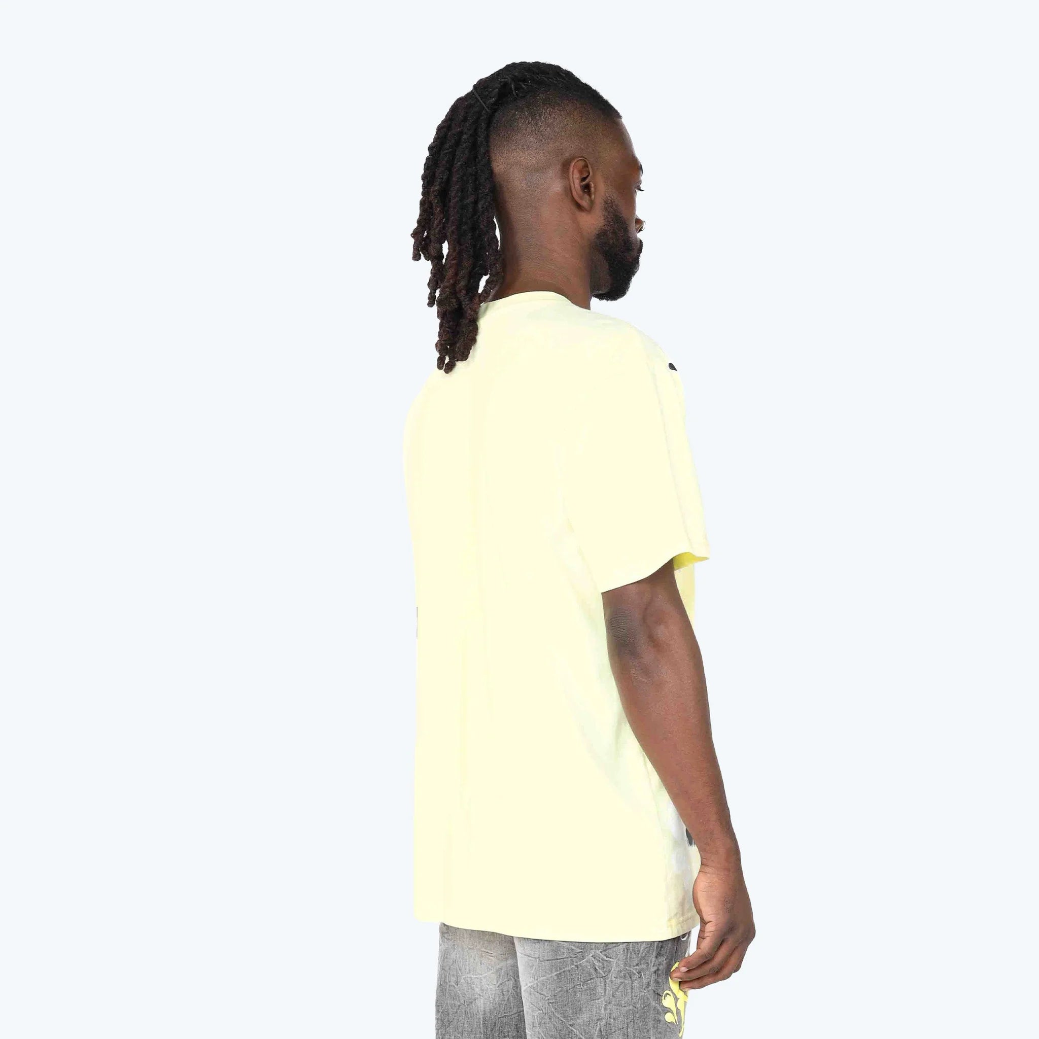 Men's Smoke Rise Oversized Dystopia T-Shirt Wax Yellow