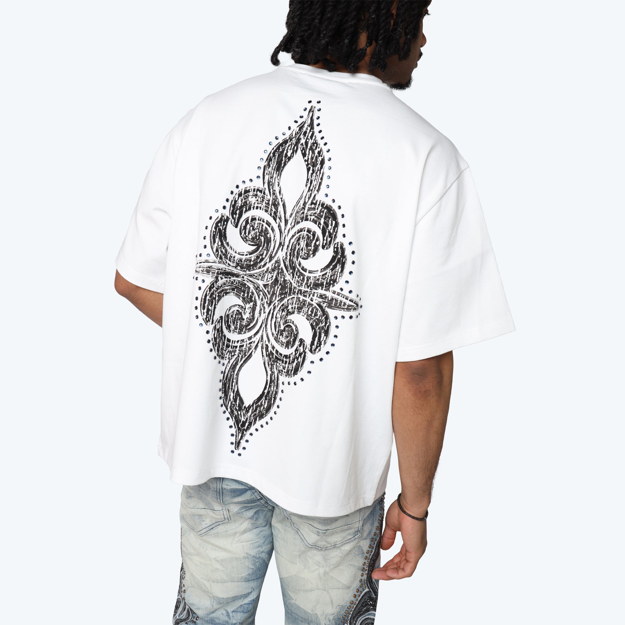 Men's Smoke Rise Wide Cropped Luminous T-Shirt White