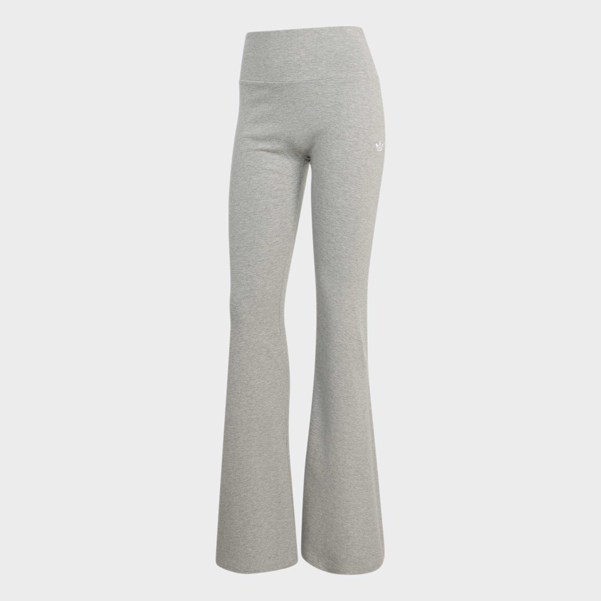 Women's adidas Originals Essentials Rib Flared Leggings Medium Grey Heather