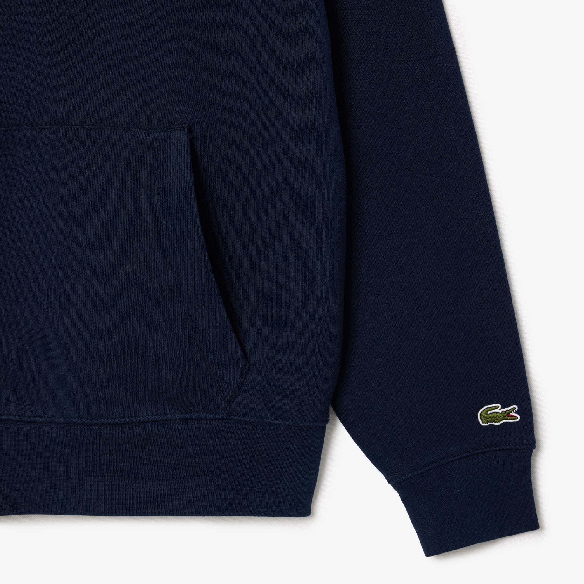 Unisex Lacoste Print Hoodie Navy Blue