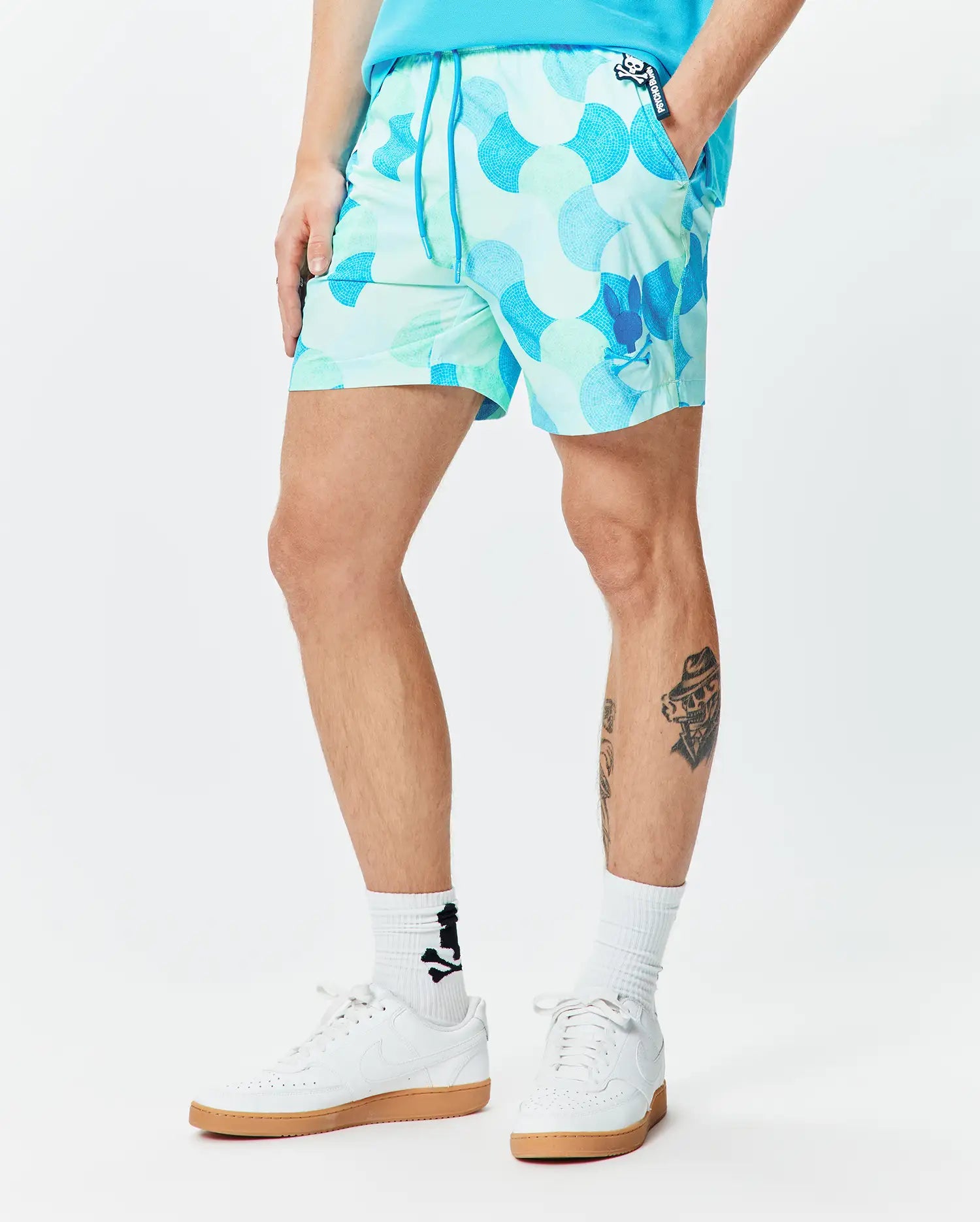 Men's Psycho Bunny Ethan Swim Trunk 6" Cabbage