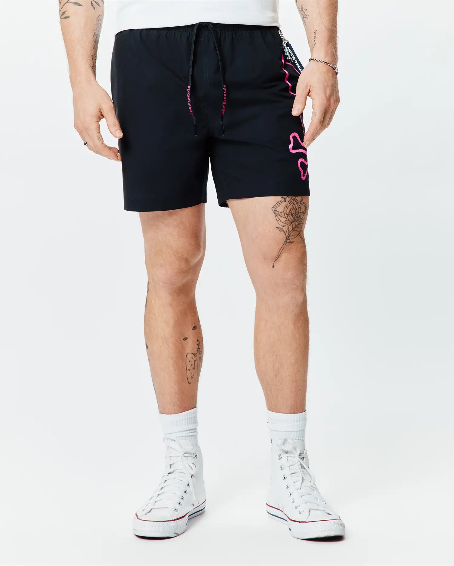 Men's Psycho Bunny Duncan Swim Trunk Black