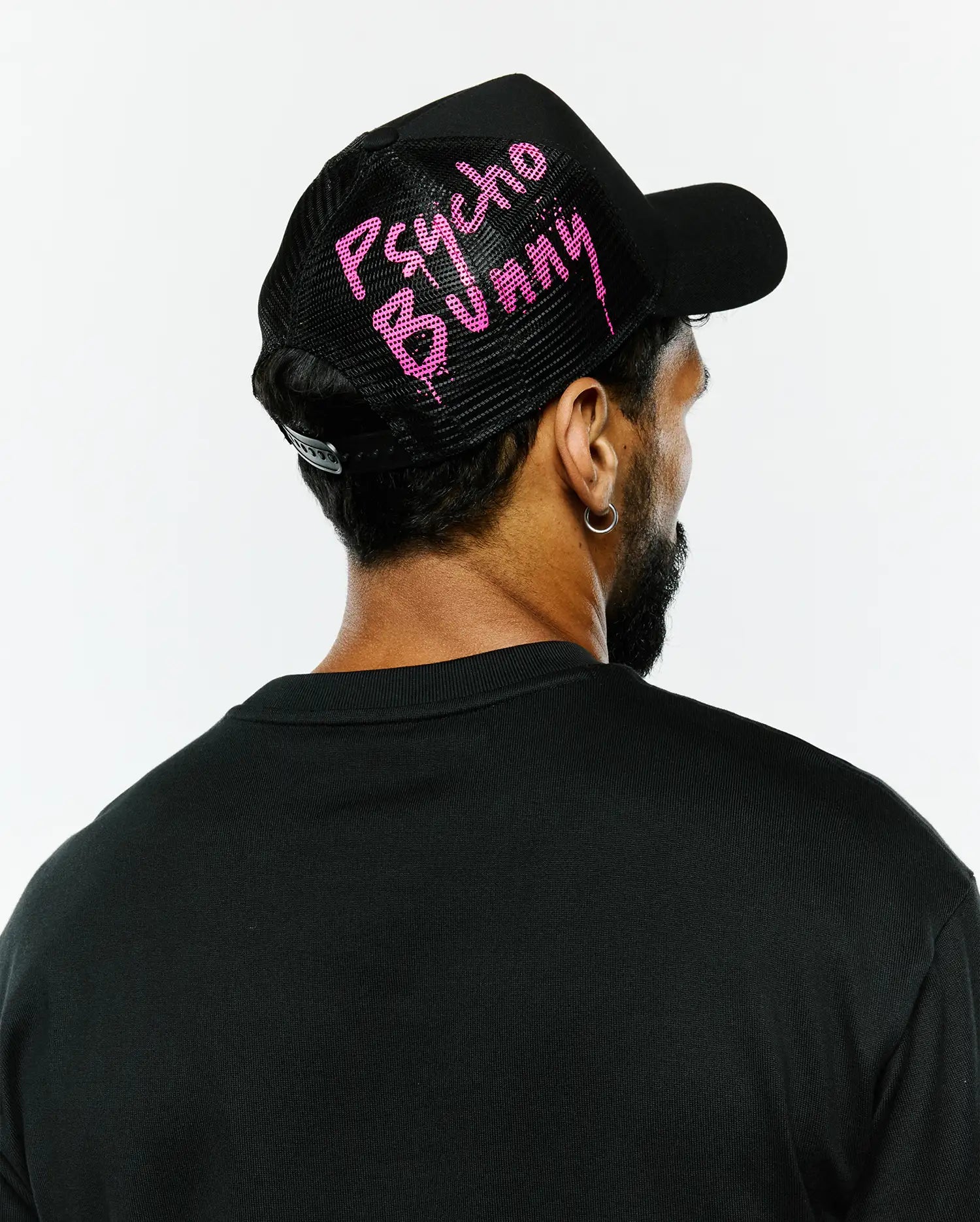 Men's Psycho Bunny Duncan Trucker Cap Black