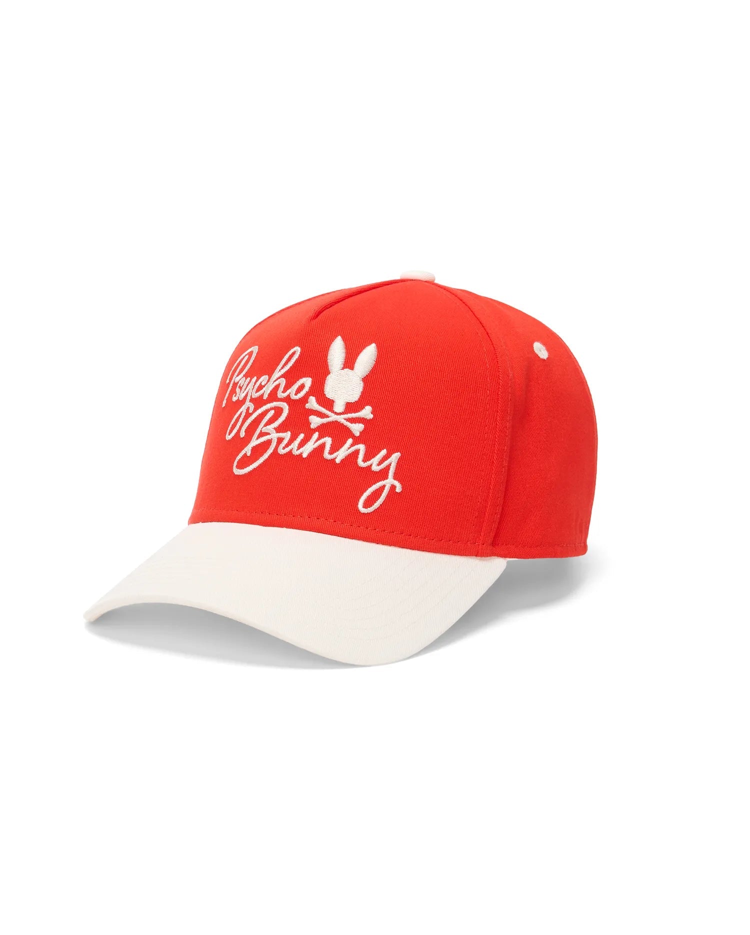 Men's Psycho Bunny Sable A-Frame Trucker Cap Fiery Red