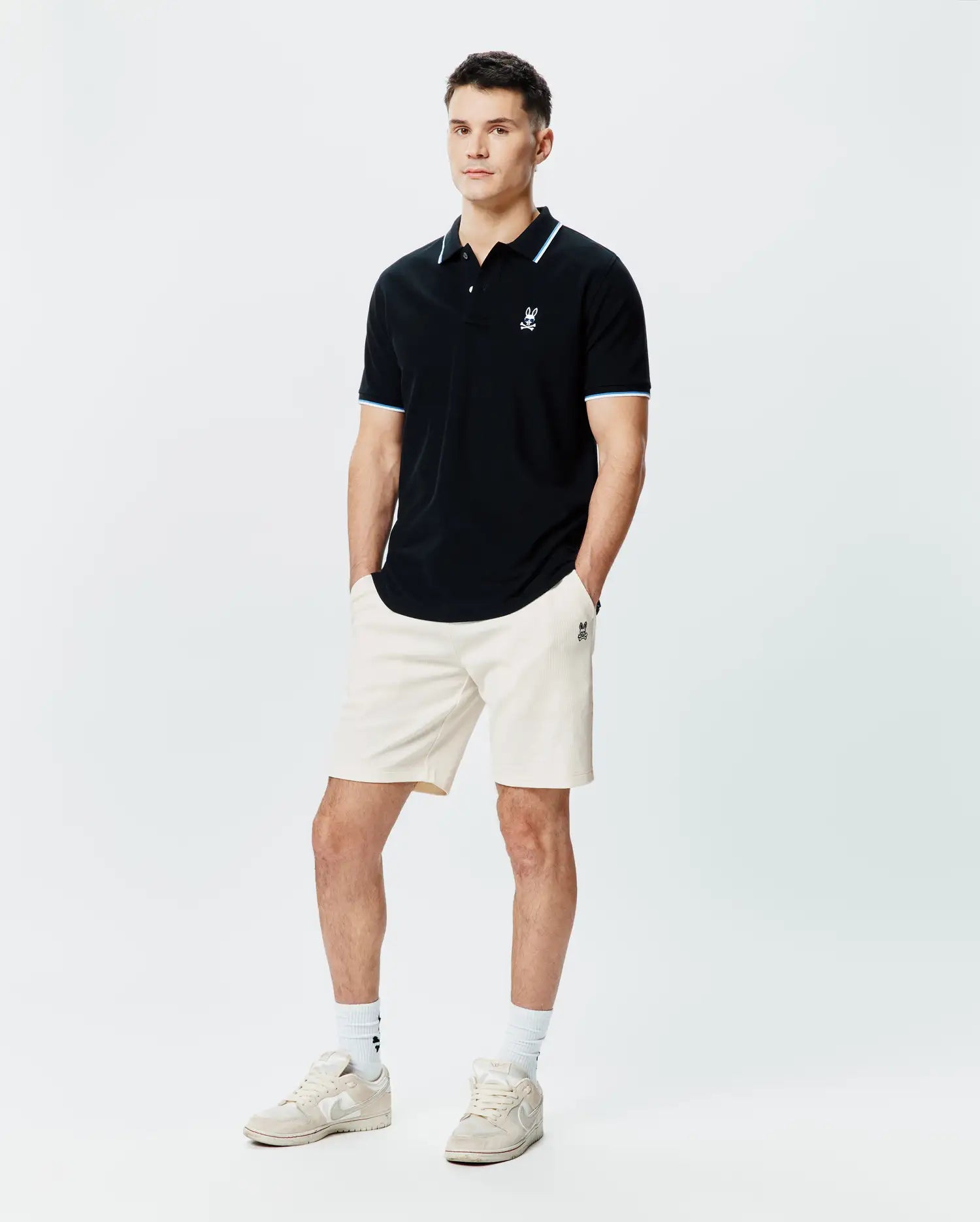 Men's Psycho Bunny Sunny Pique Polo Black