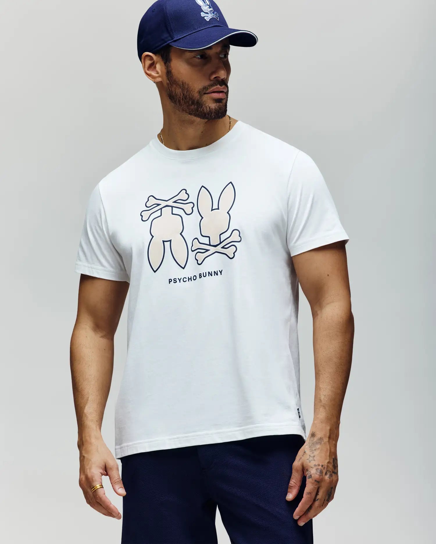 Men's Psycho Bunny Dawson Graphic Tee White