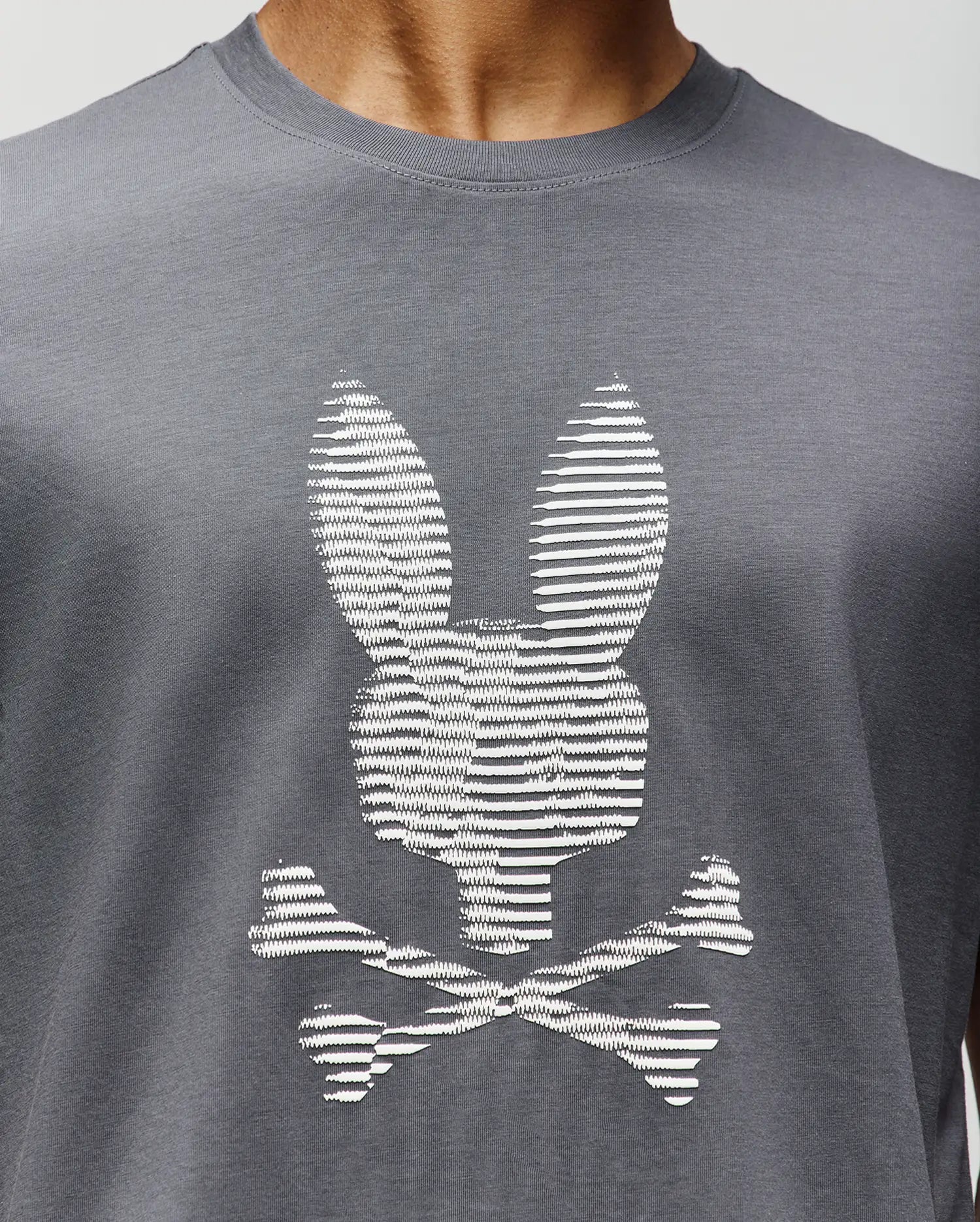 Men's Psycho Bunny Grant Bunny Graphic Tee Blackened Pearl