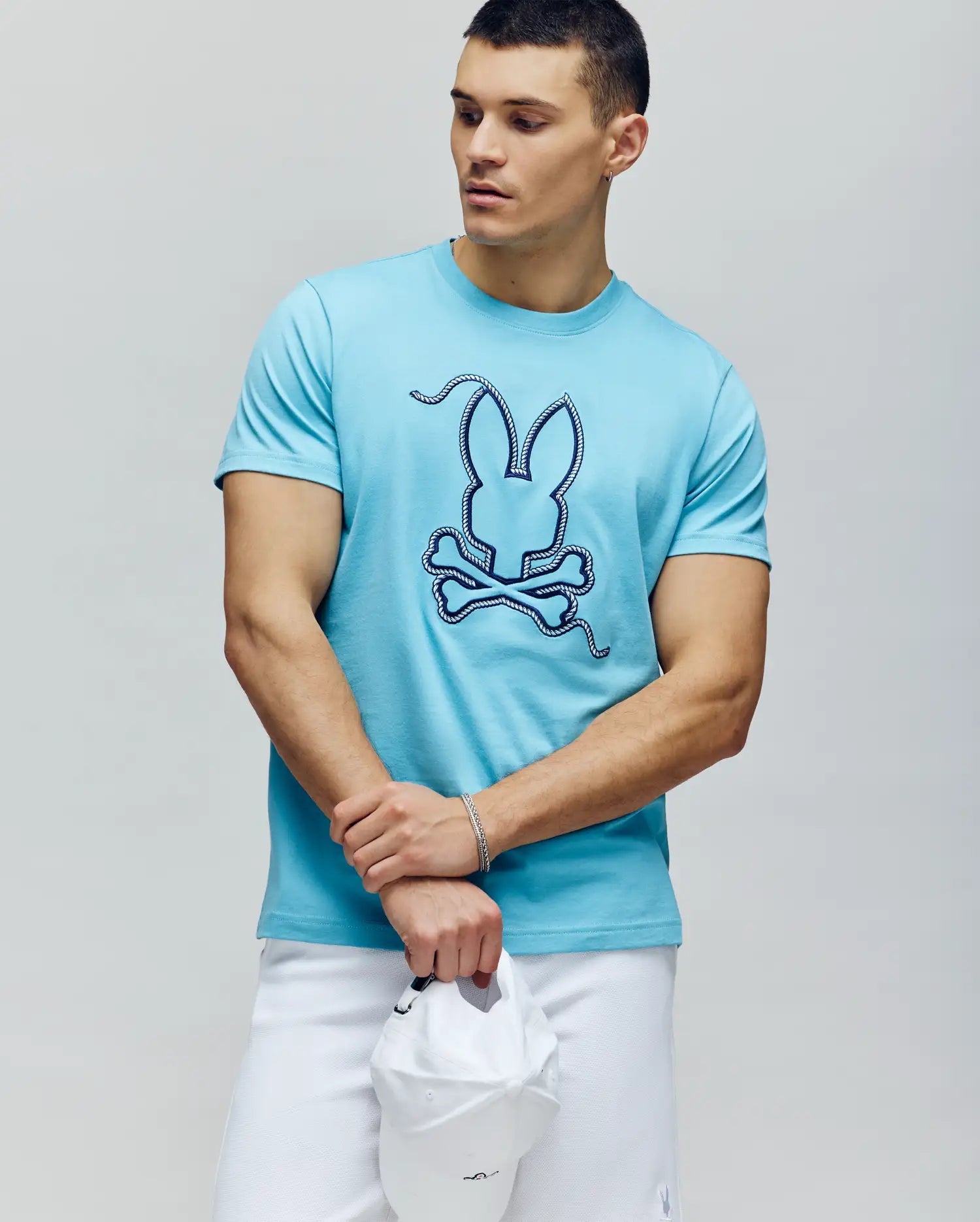 Men's Psycho Bunny Cyrus Graphic Tee Milky Blue