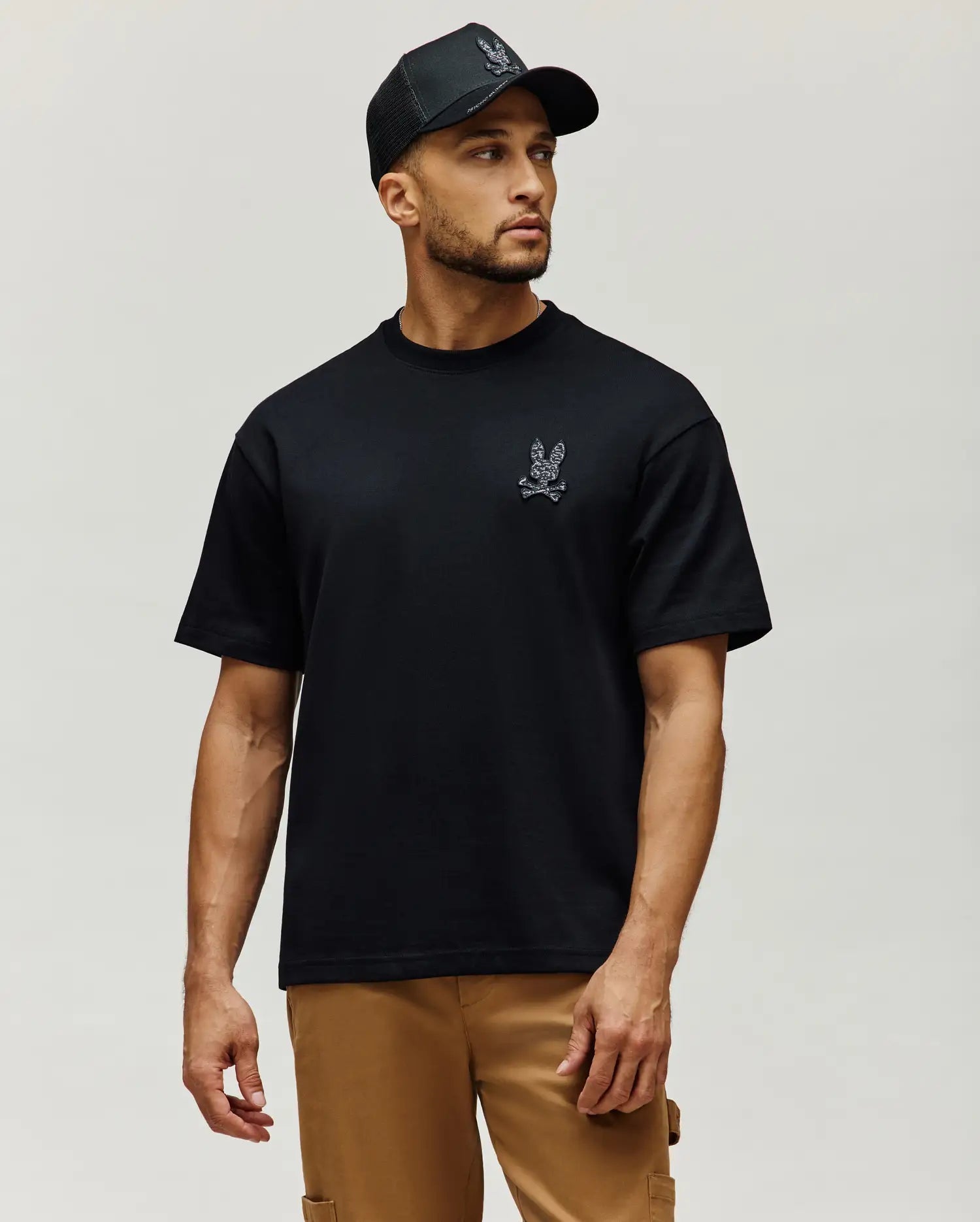 Men's Psycho Bunny Gabin Oversized Fit Tee Black