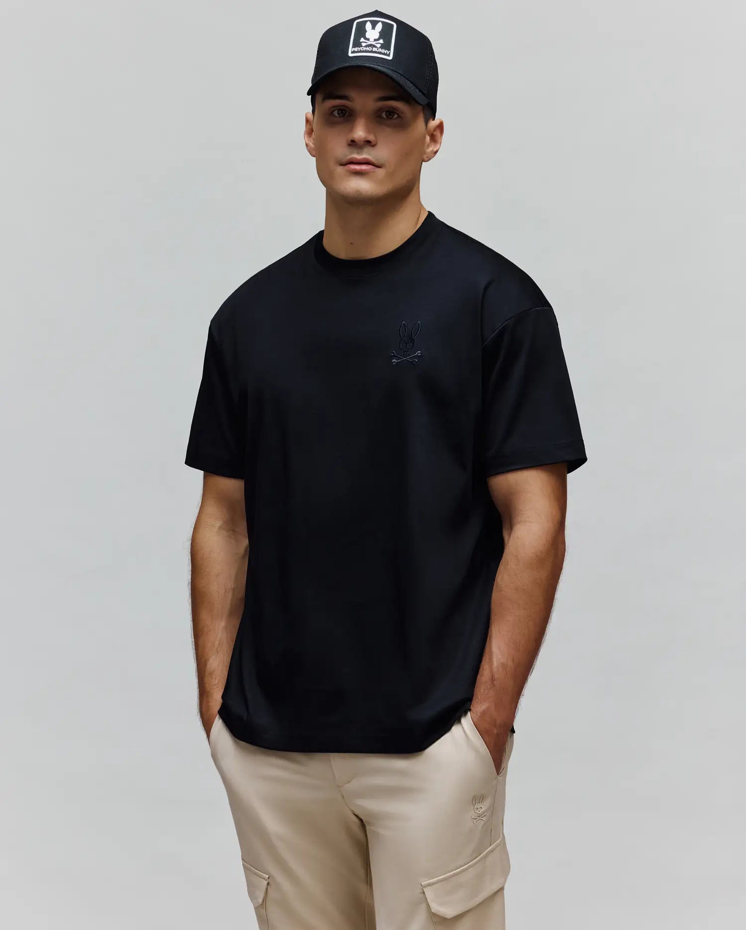 Men's Psycho Bunny Oscar Oversized Tee Black