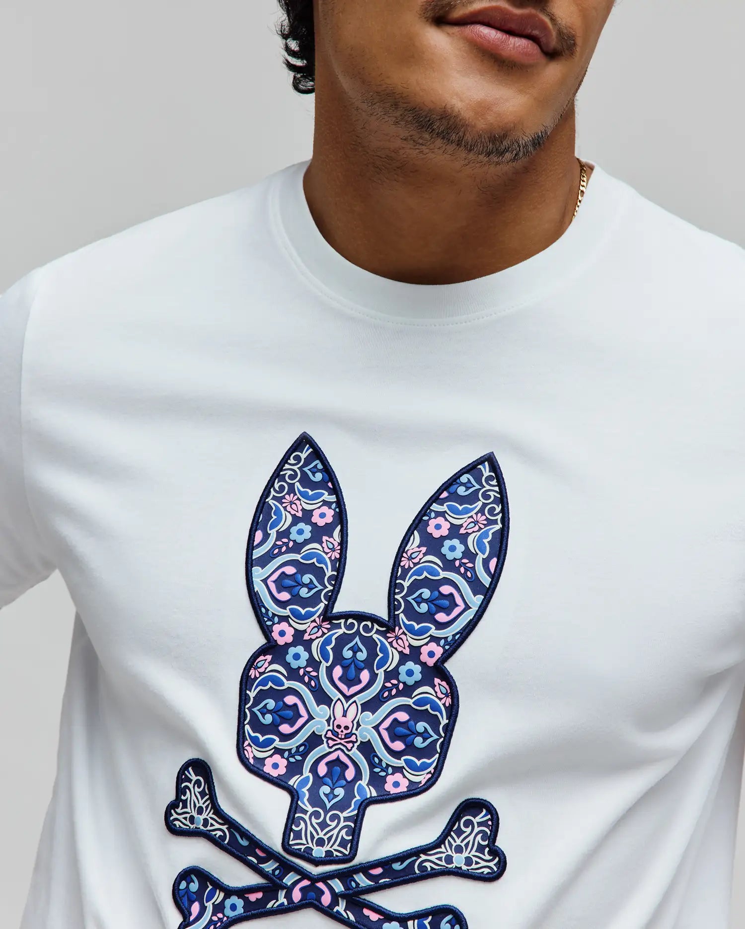 Men's Psycho Bunny Luke Graphic Tee White