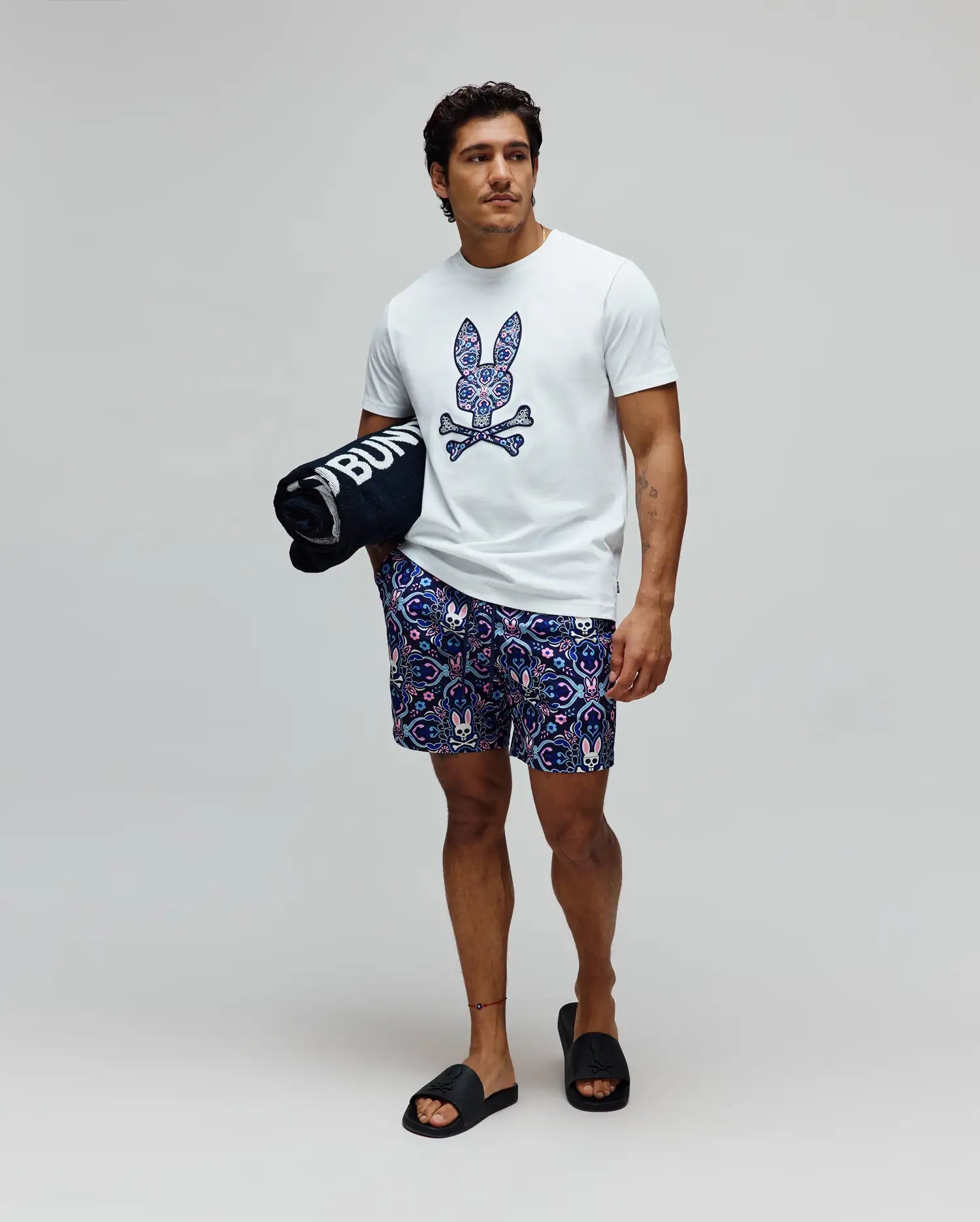 Men's Psycho Bunny Luke Graphic Tee White