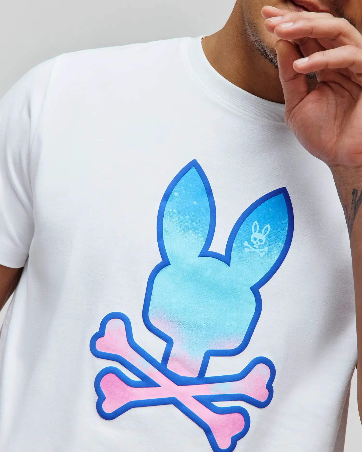 Men's Psycho Bunny Caspian Graphic Tee White