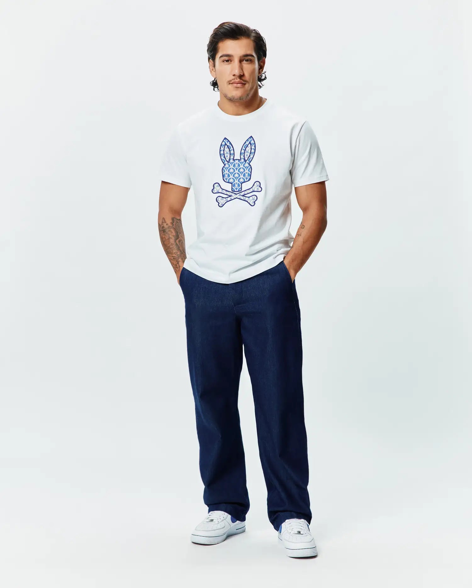 Men's Psycho Bunny Brad Graphic Tee White