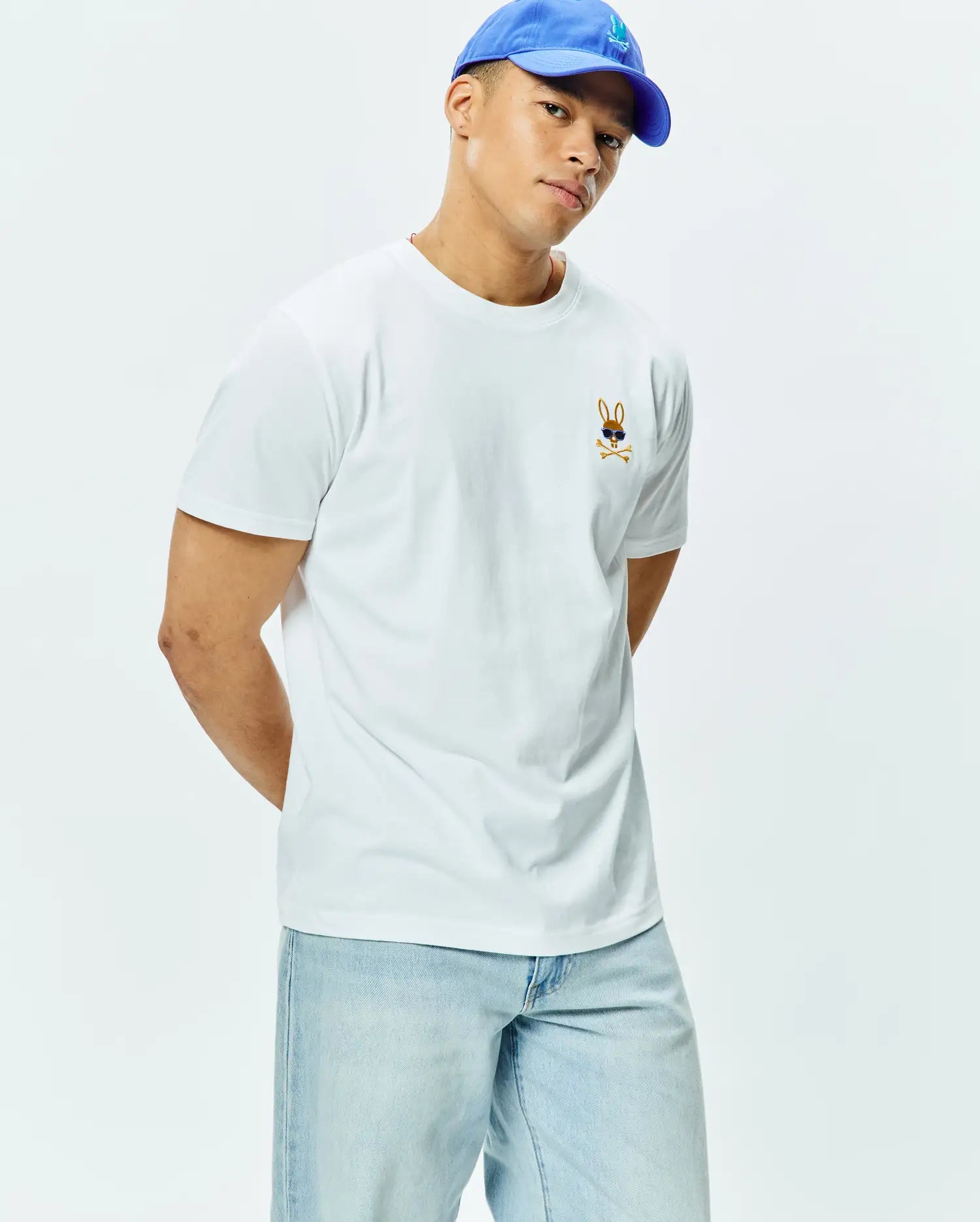 Men's Psycho Bunny Sunny Chest Graphic Tee White