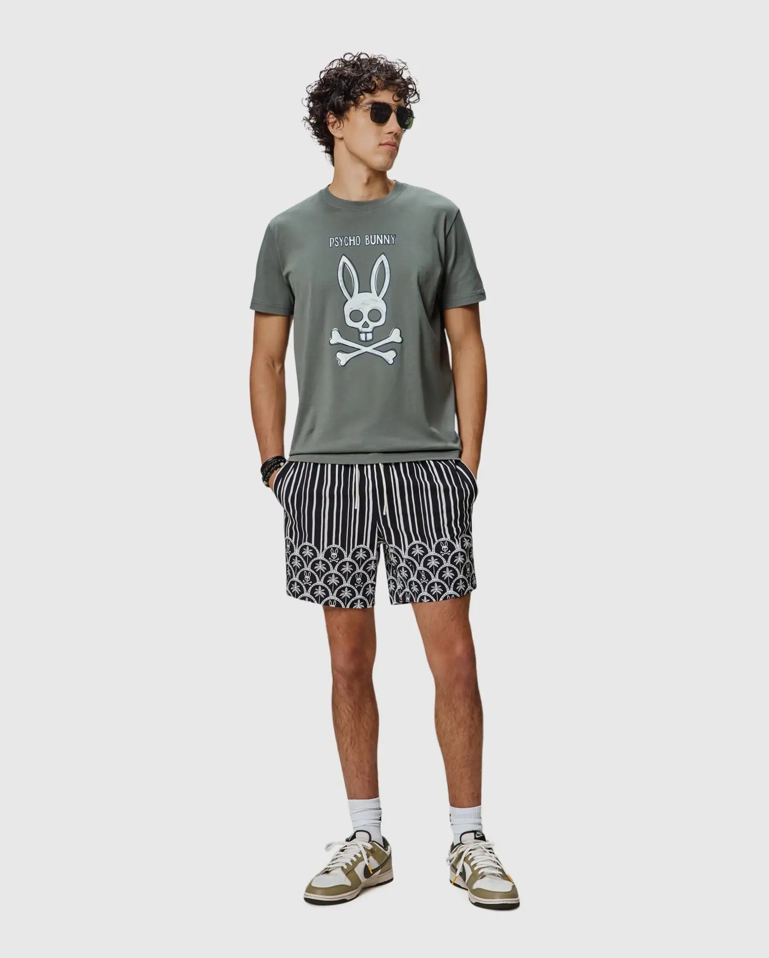 Men's Psycho Bunny Adler Graphic Tee Mulled Basil