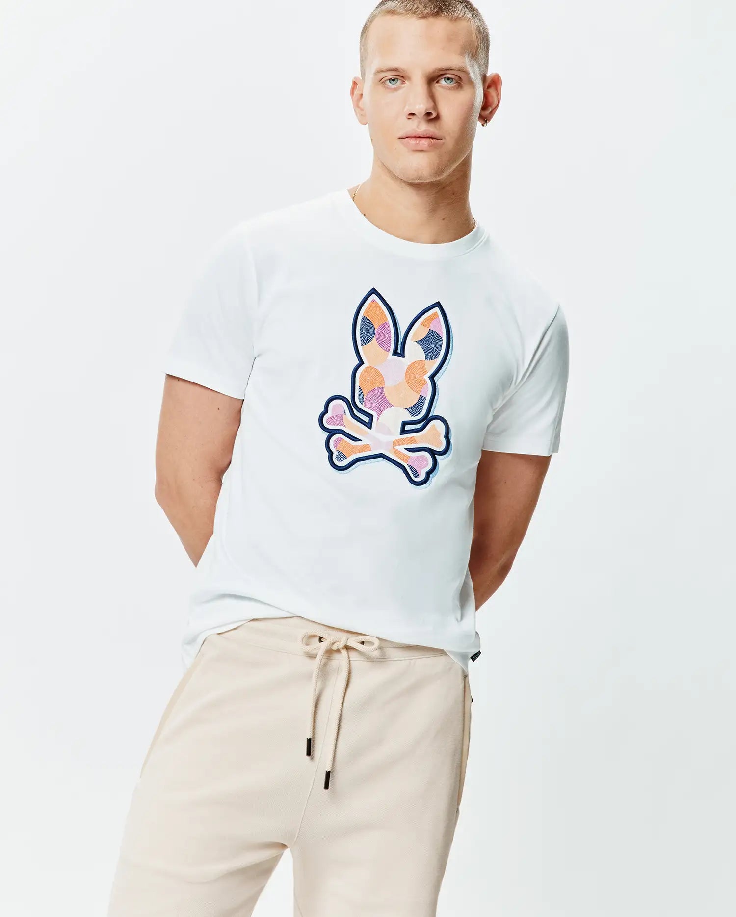 Men's Psycho Bunny Ethan Graphic Tee White