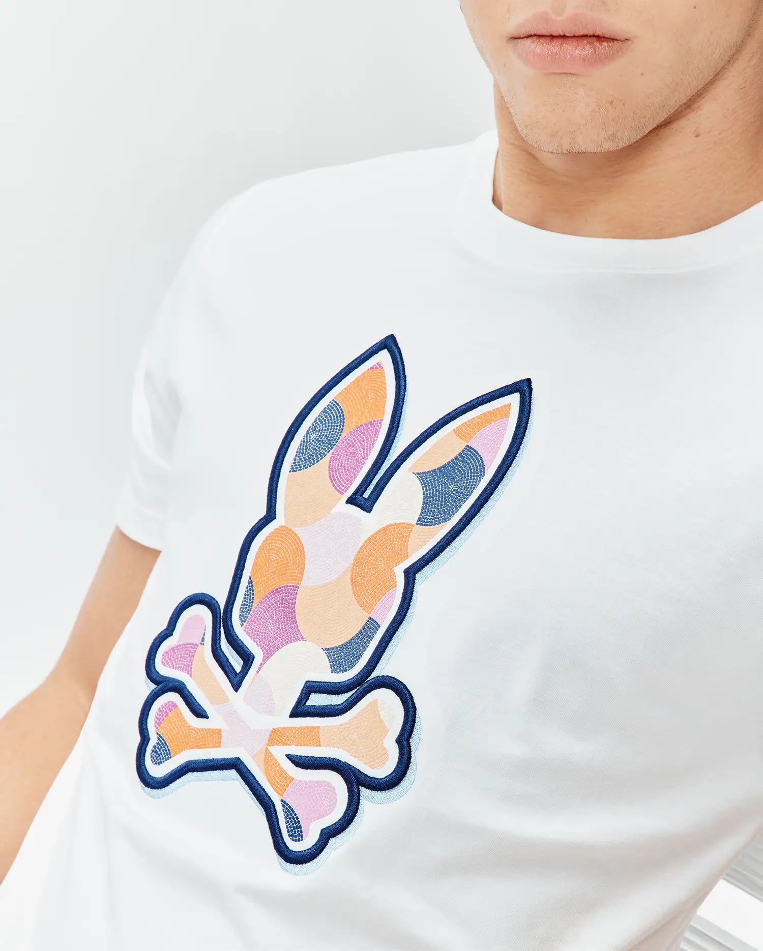 Men's Psycho Bunny Ethan Graphic Tee White