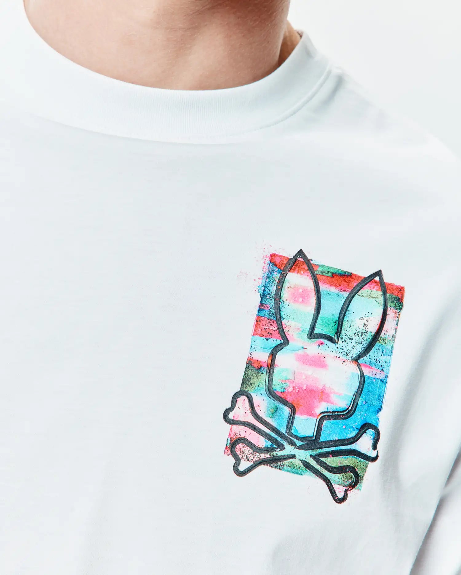 Men's Psycho Bunny Issac Oversized Tee White