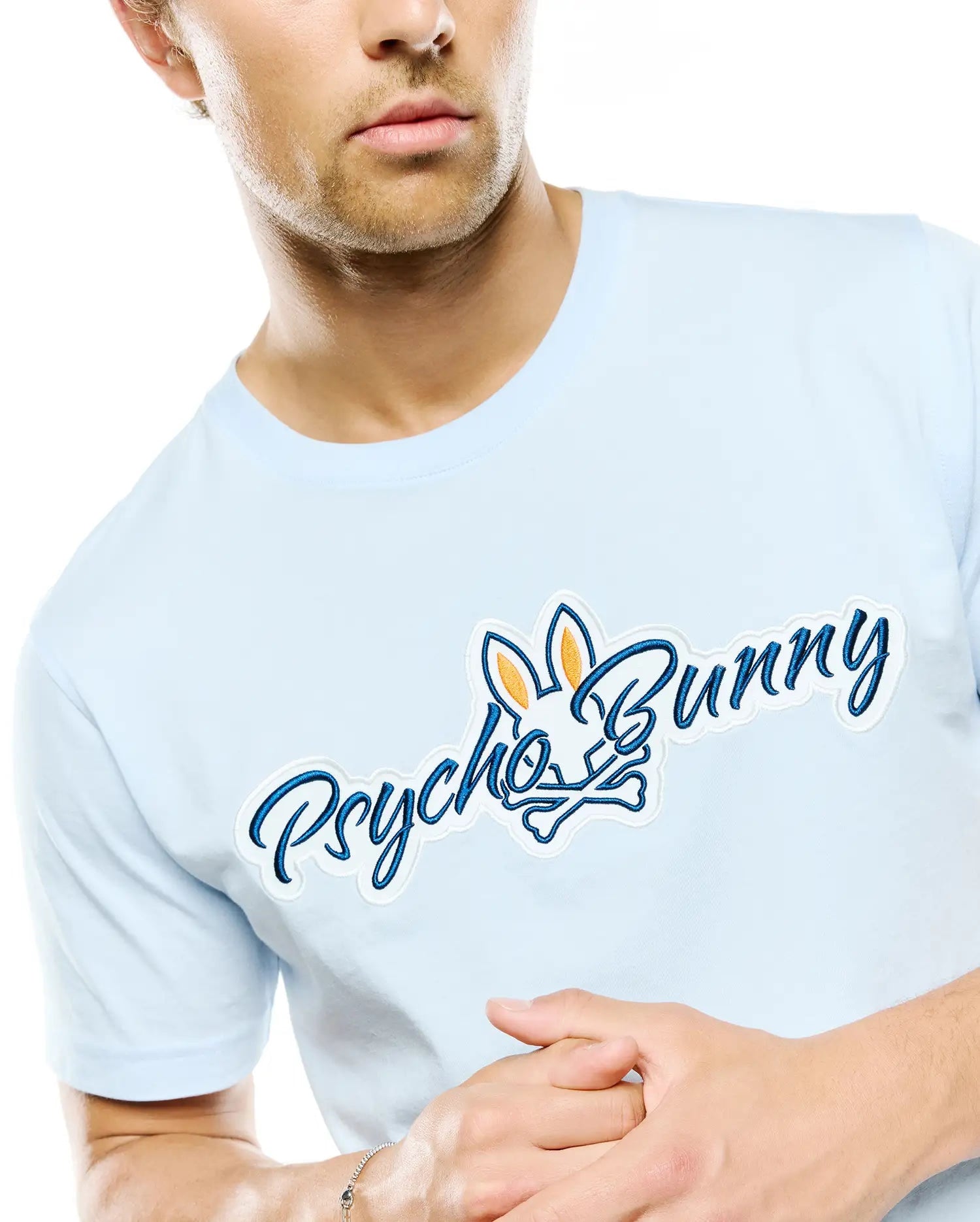 Men's Psycho Bunny Jaydon Pima Cotton Logo Tee Skyway