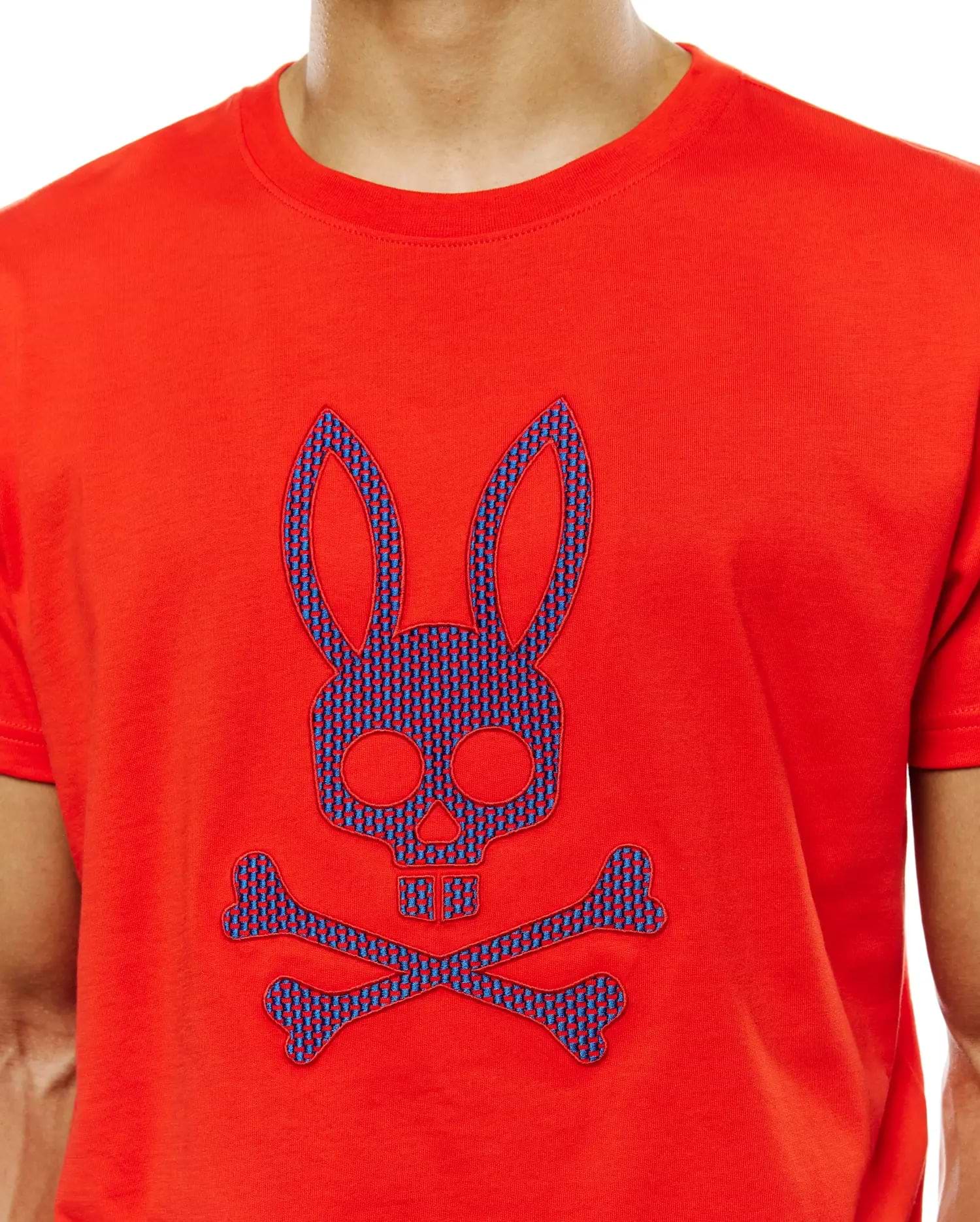 Men's Psycho Bunny Stan Pima Cotton Graphic Tee Fiery Red