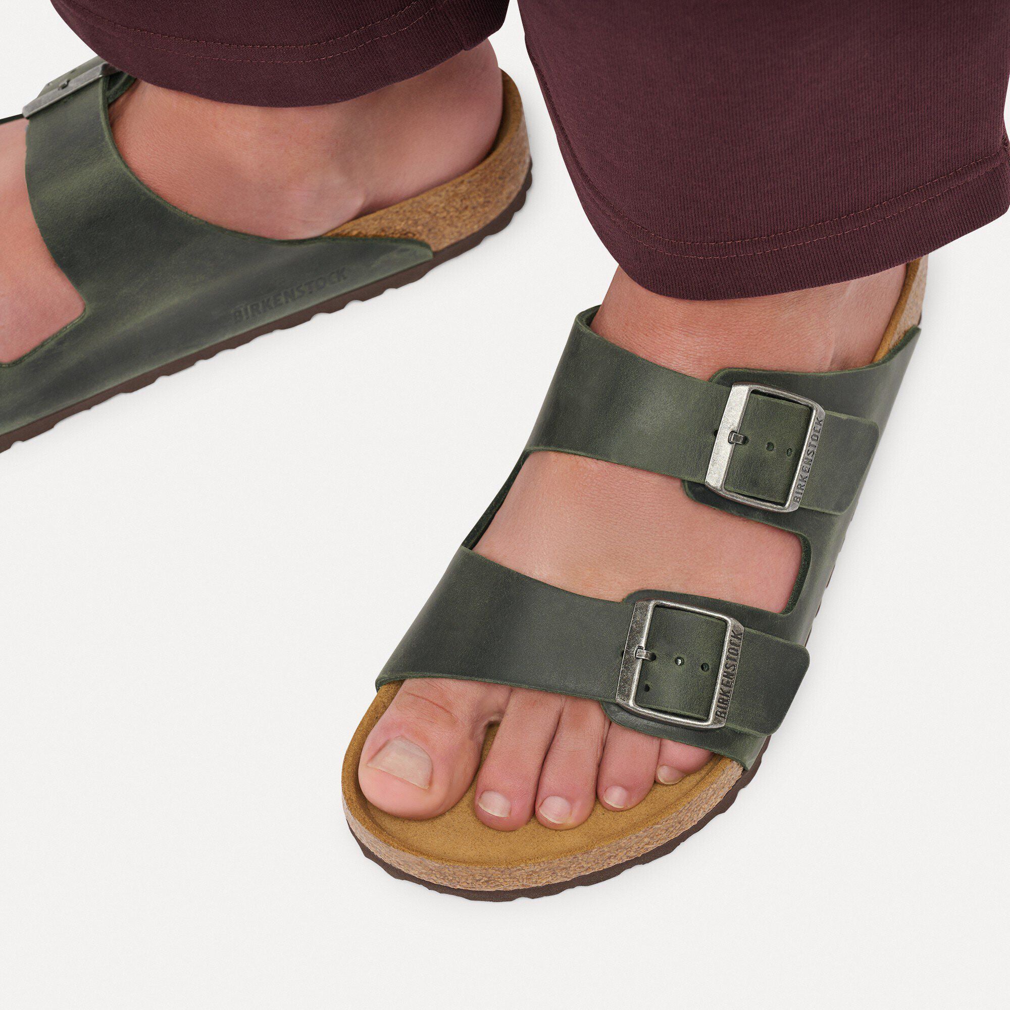 Men's BIRKENSTOCK Arizona Oiled Leather Thyme