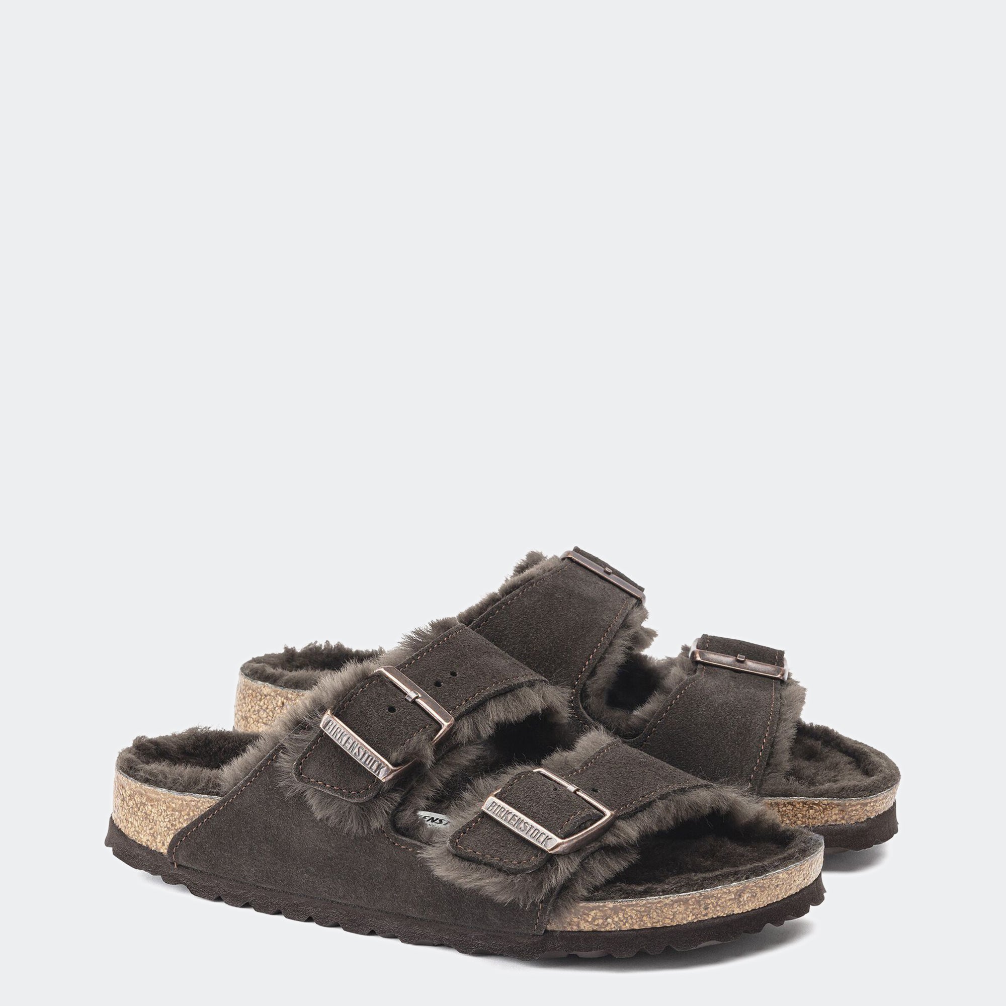 Men's BIRKENSTOCK Arizona Shearling Suede Leather Mocha