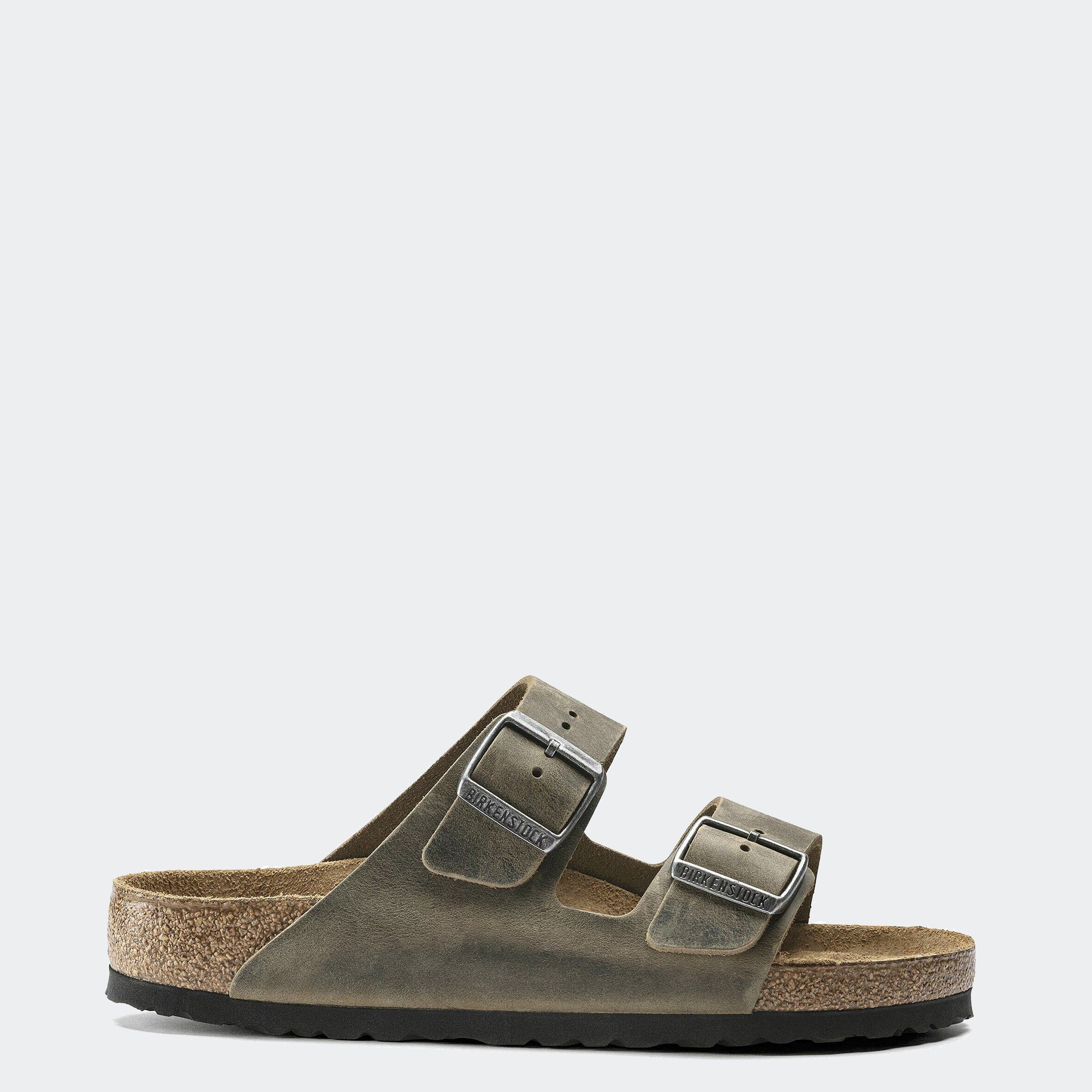 Men's BIRKENSTOCK Arizona Soft Footbed Oiled Leather Faded Khaki
