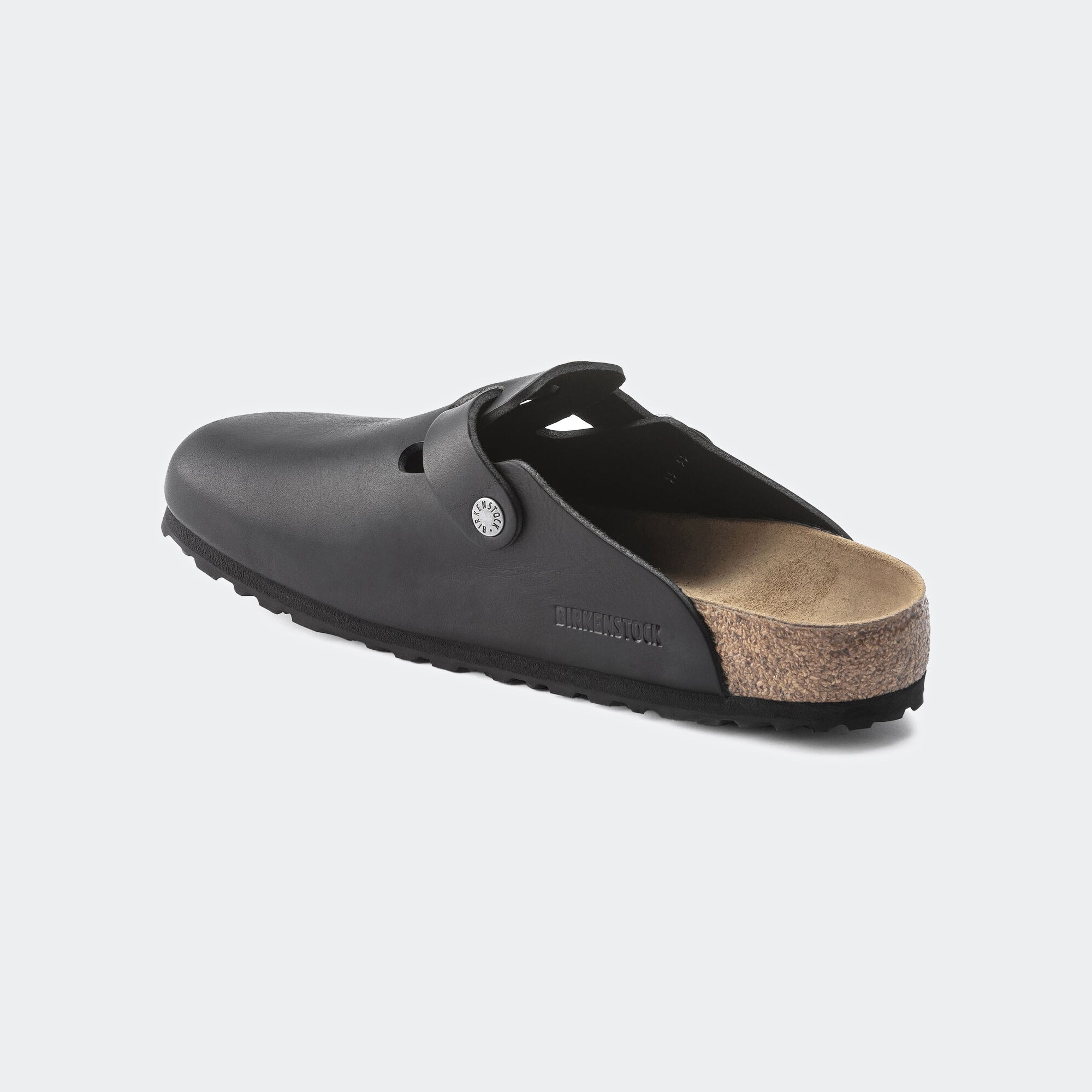 Men's BIRKENSTOCK Boston Grip Leather Vintage Wood Black