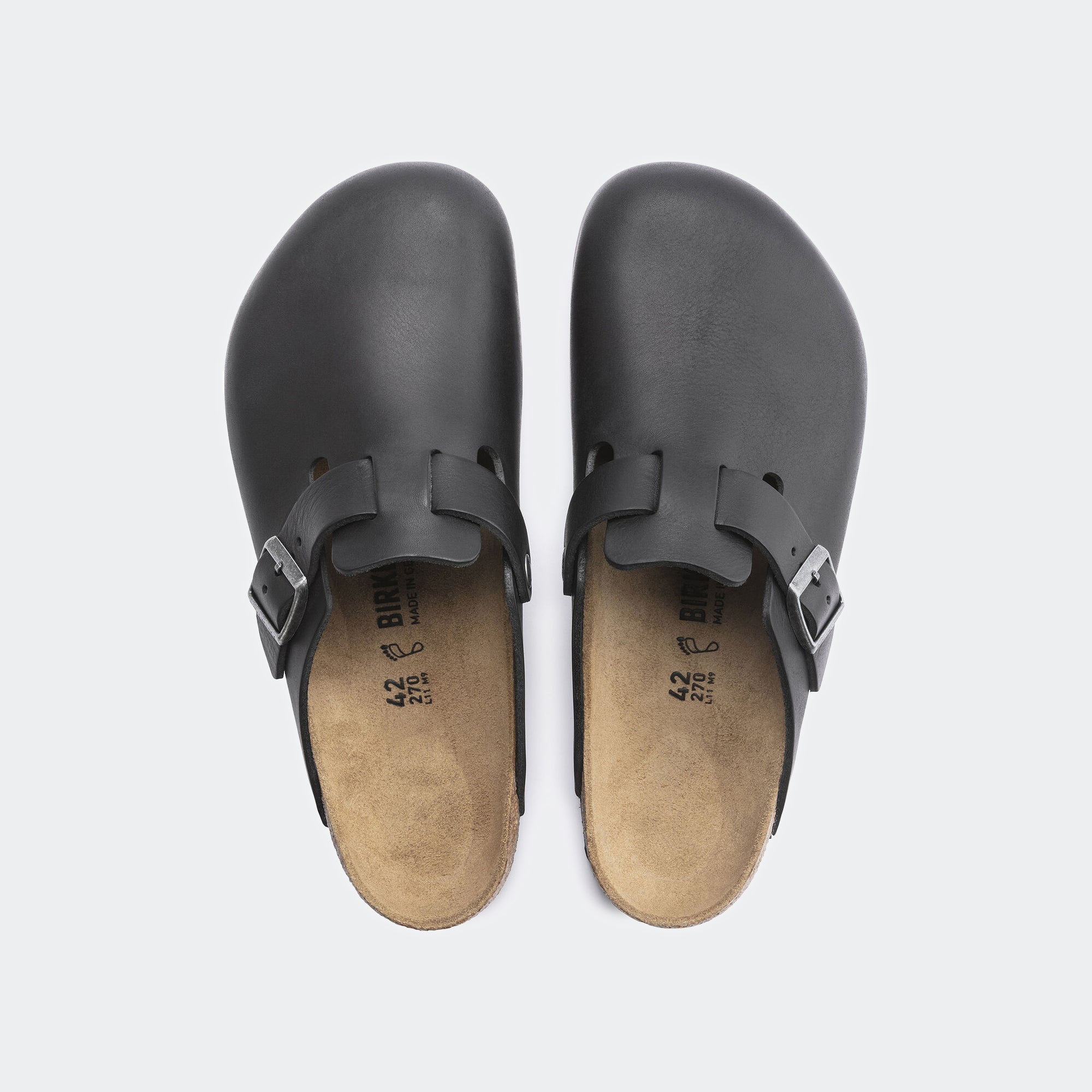 Men's BIRKENSTOCK Boston Grip Leather Vintage Wood Black