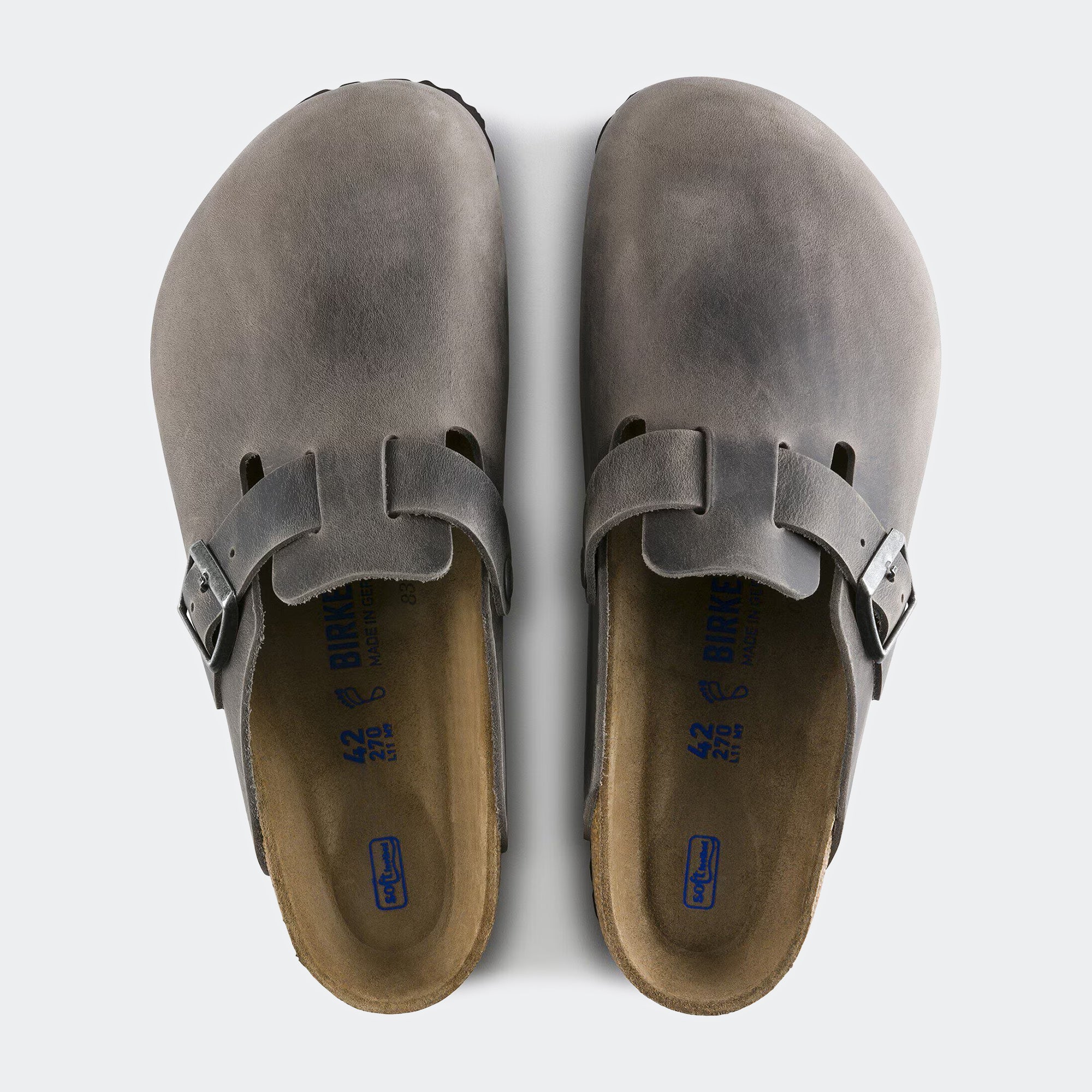 Men's BIRKENSTOCK Boston Soft Footbed Oiled Leather Iron