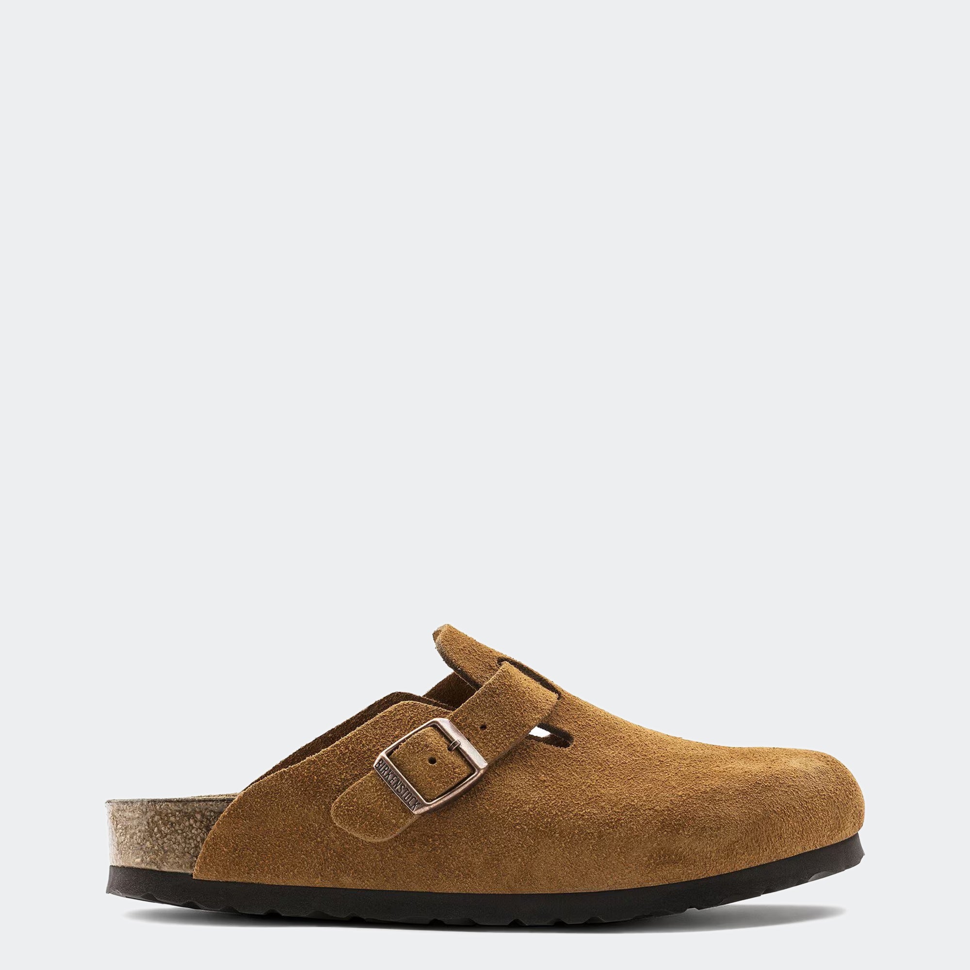 Men's BIRKENSTOCK Boston Soft Footbed Suede Leather Mink